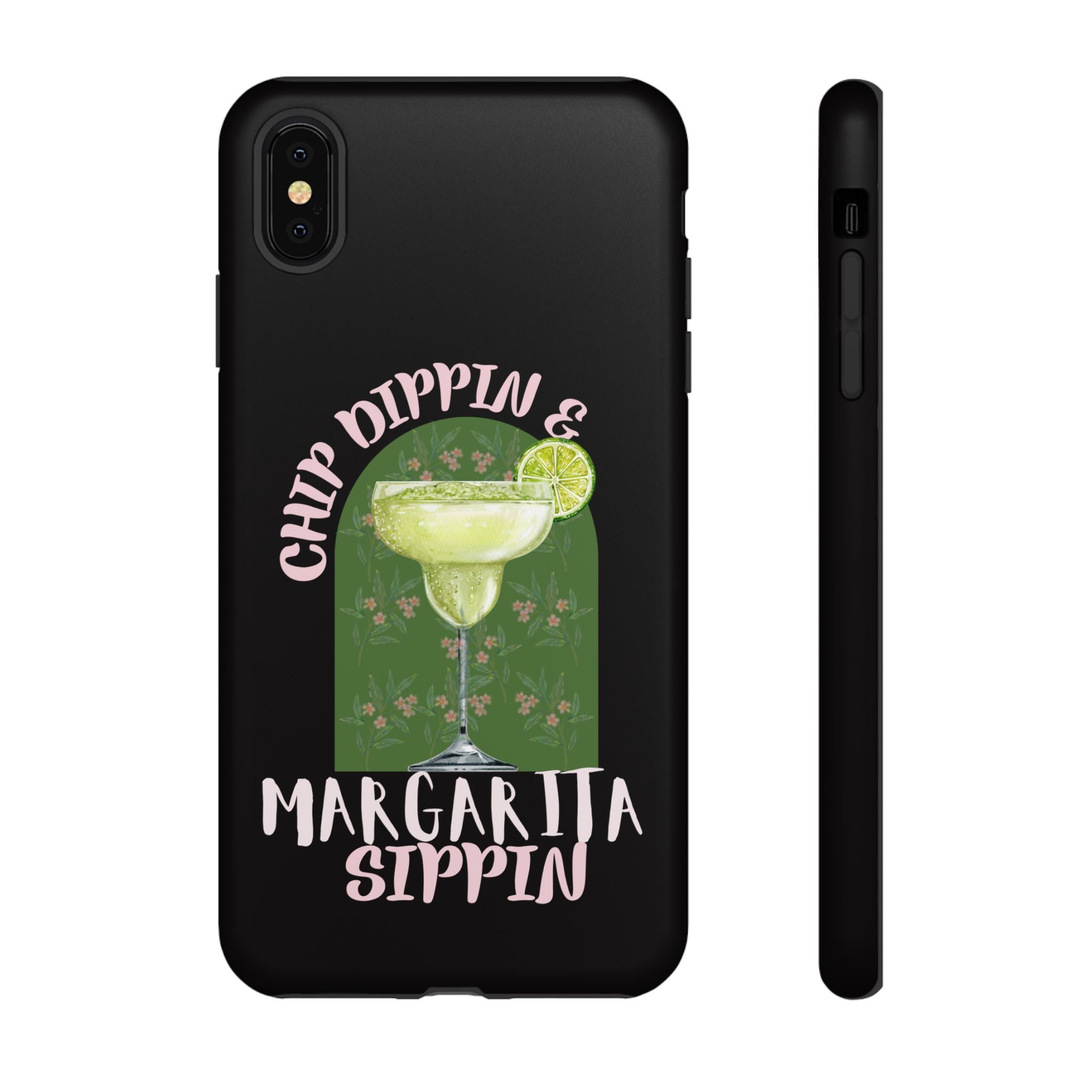 Margarita Sippin' Phone Case – 'Chip Dippin & Margarita Sippin' Cocktail Graphic