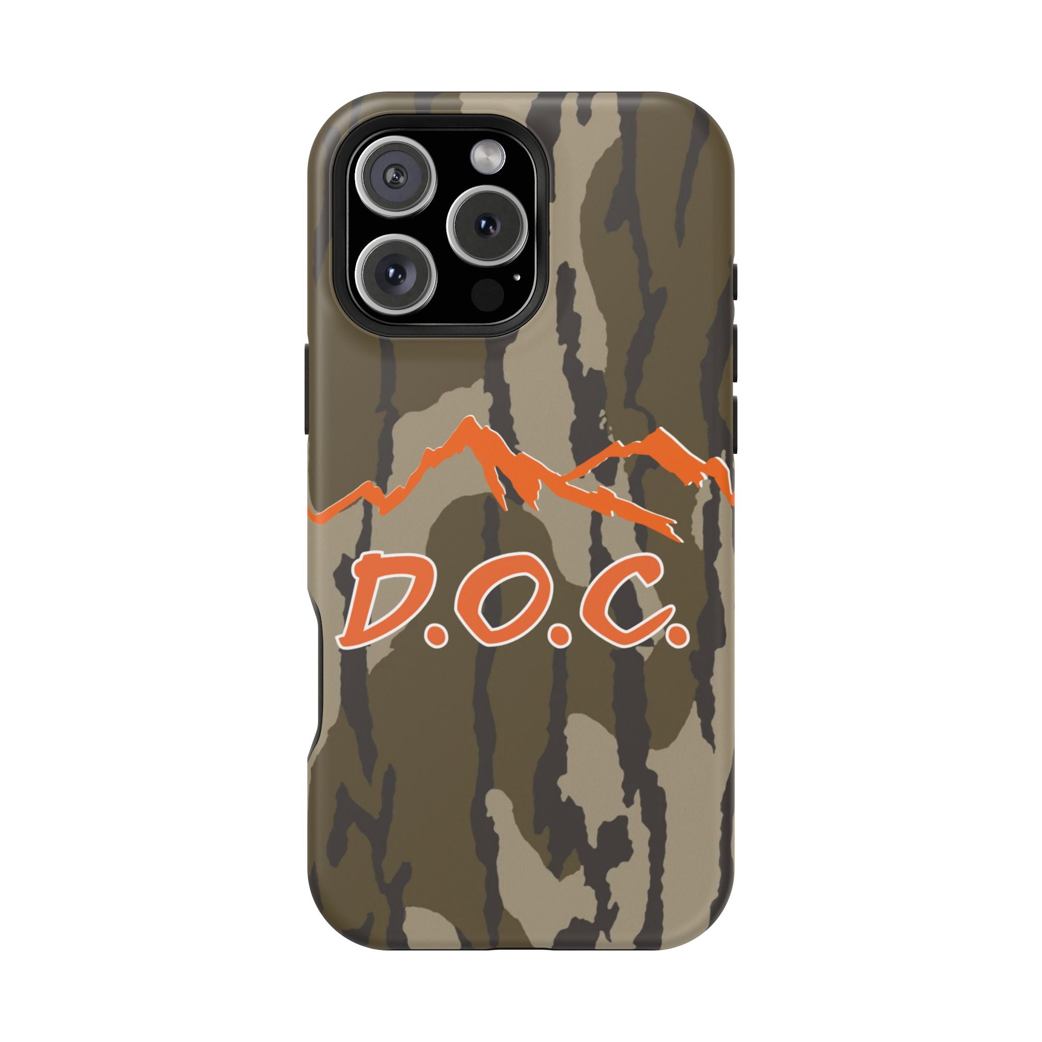 Camouflage Impact-Resistant Phone Case — D.O.C. Mountain Logo