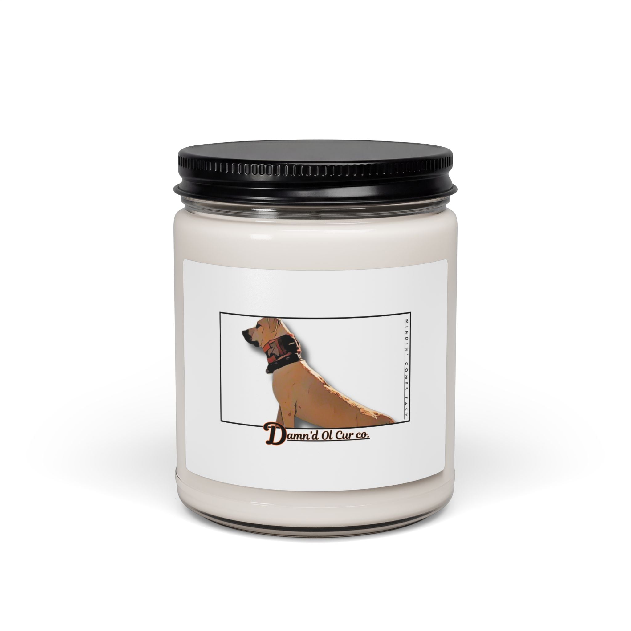 Dog Lover Soy Candle — 'Damn'd Ol' Cur on' 9oz Scented Jar