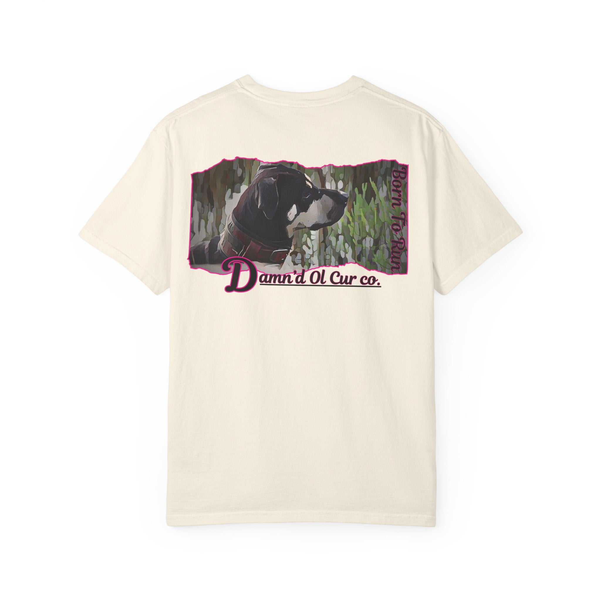 Dog Portrait T‑Shirt — 'Damn'd Ol Cur Co.' Graphic Tee