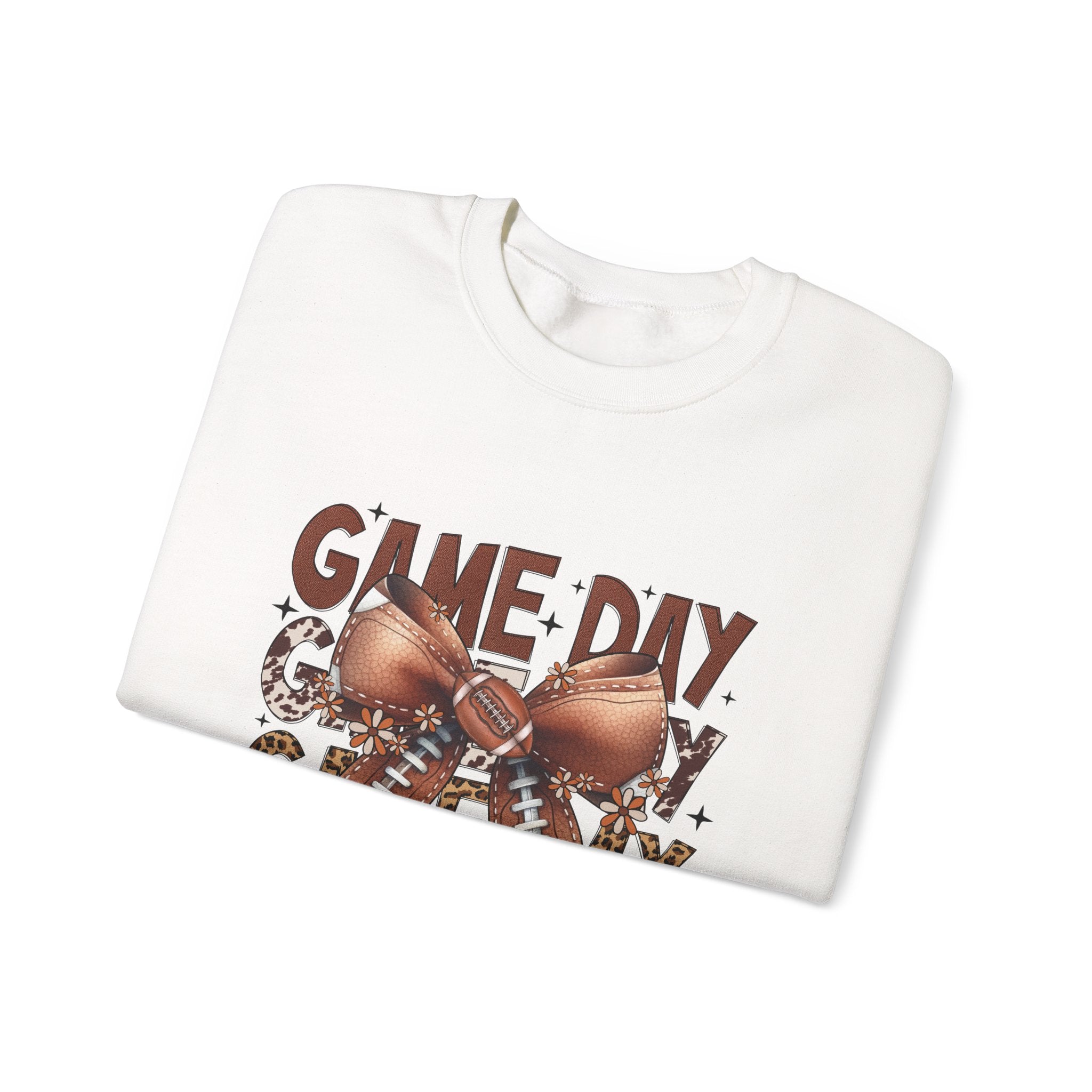 Game Day Football Bow Crewneck Sweatshirt