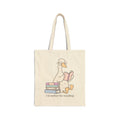 Tote Bag — Cute Reading Duck "I'd Rather Be Reading" Canvas Book Tote
