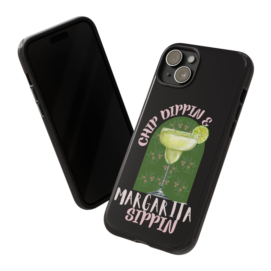 Margarita Sippin' Phone Case – 'Chip Dippin & Margarita Sippin' Cocktail Graphic
