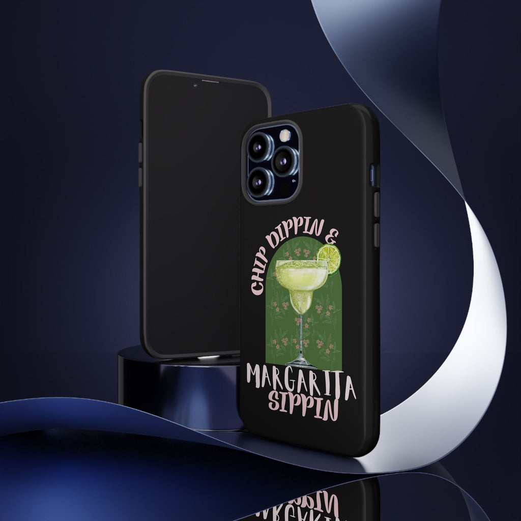 Margarita Sippin' Phone Case – 'Chip Dippin & Margarita Sippin' Cocktail Graphic