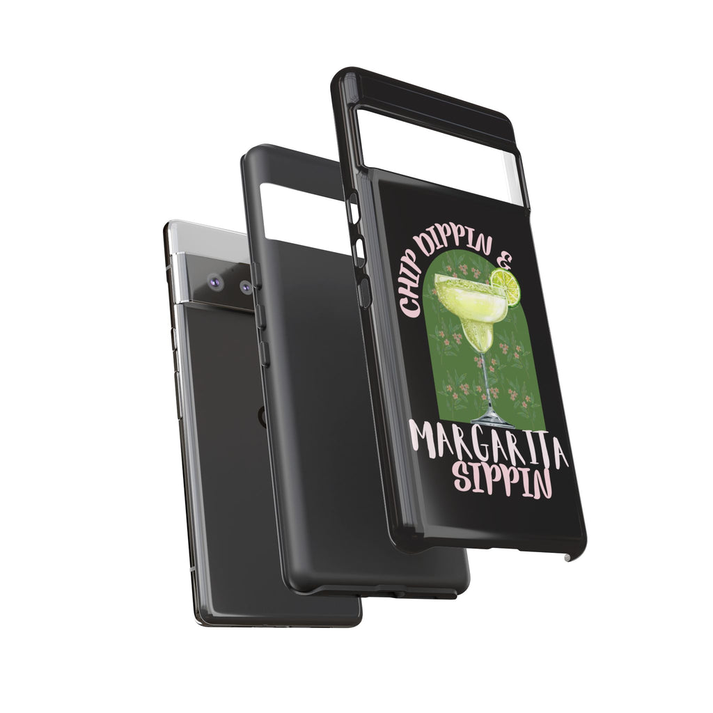 Margarita Sippin' Phone Case – 'Chip Dippin & Margarita Sippin' Cocktail Graphic