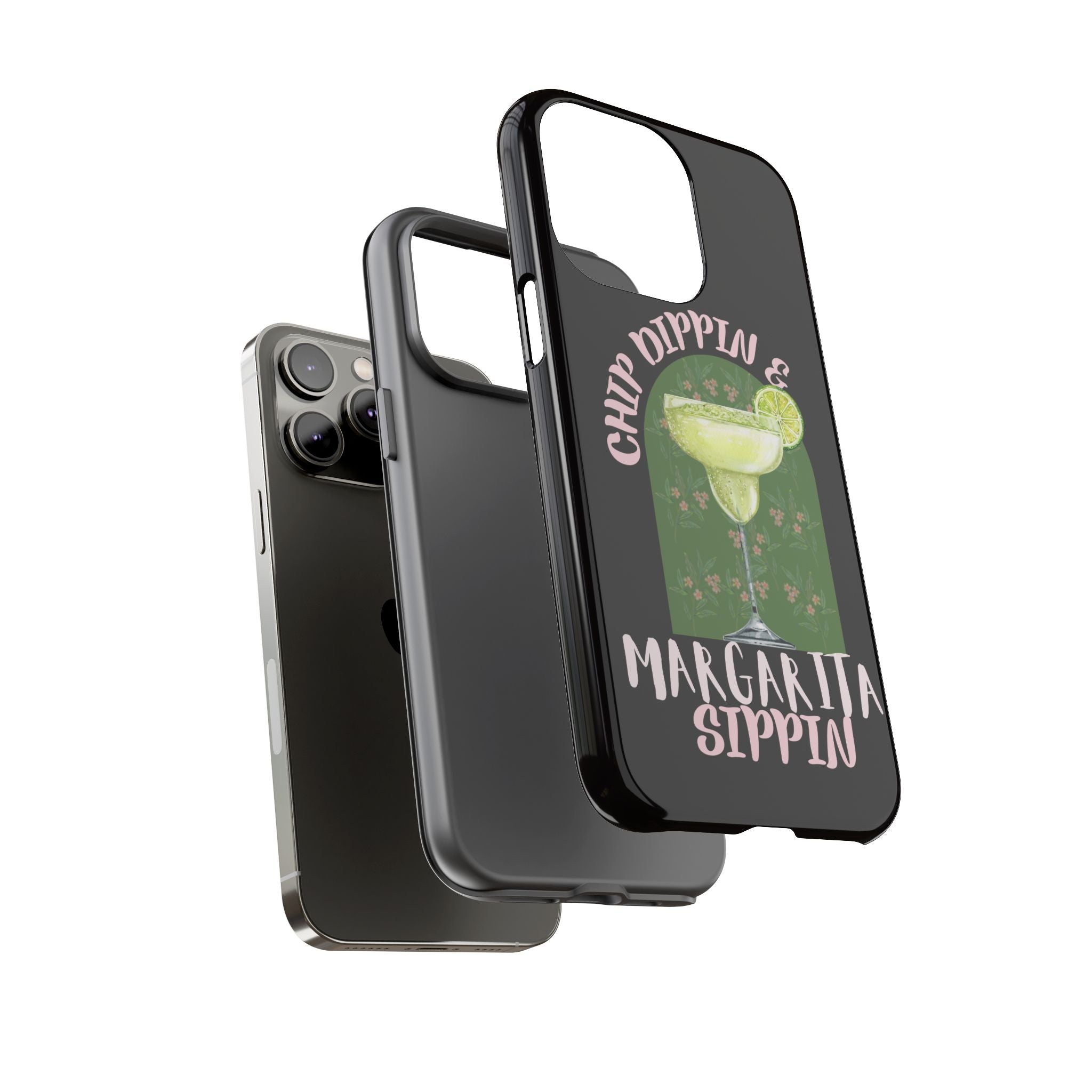 Margarita Sippin' Phone Case – 'Chip Dippin & Margarita Sippin' Cocktail Graphic