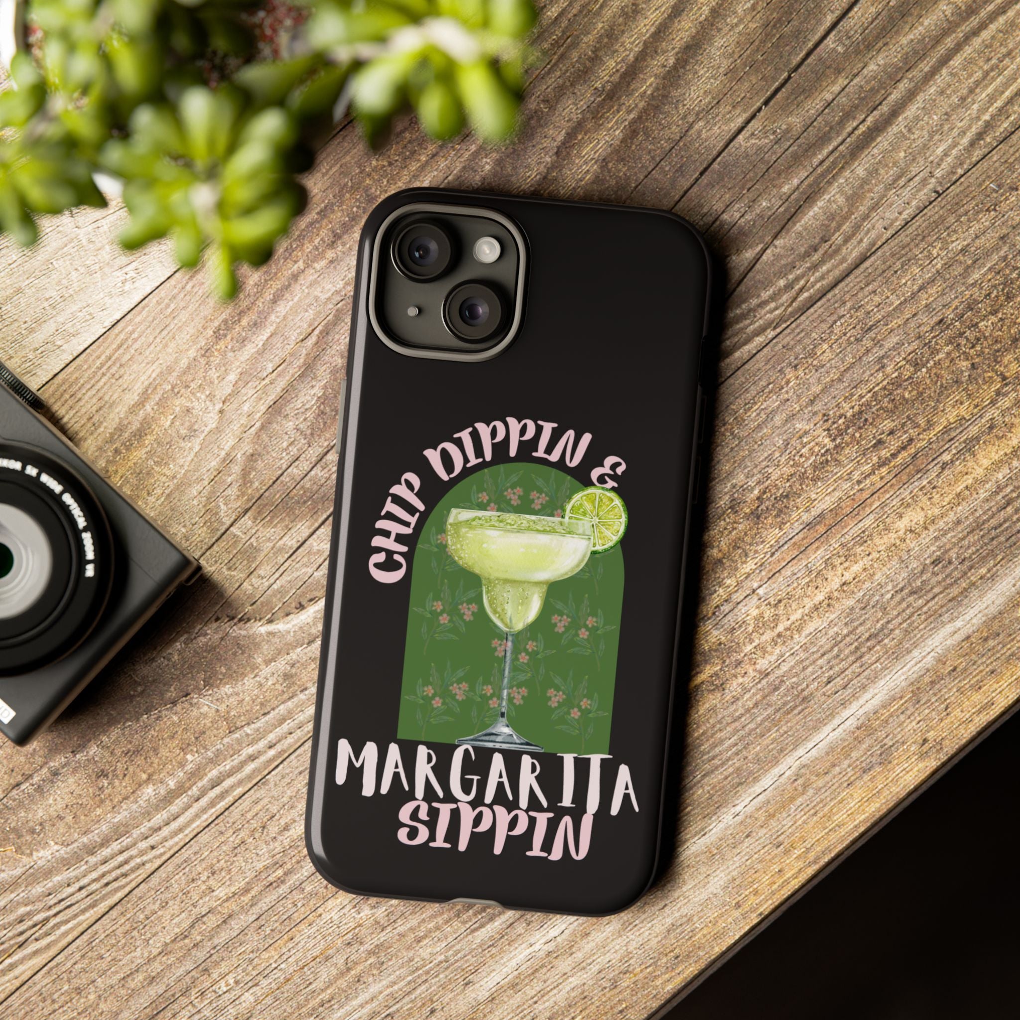 Margarita Sippin' Phone Case – 'Chip Dippin & Margarita Sippin' Cocktail Graphic