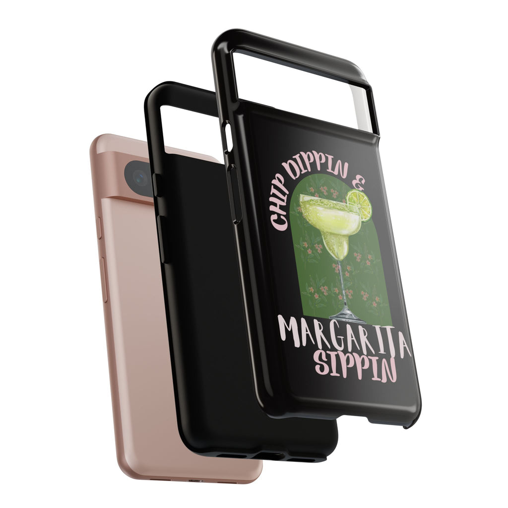 Margarita Sippin' Phone Case – 'Chip Dippin & Margarita Sippin' Cocktail Graphic