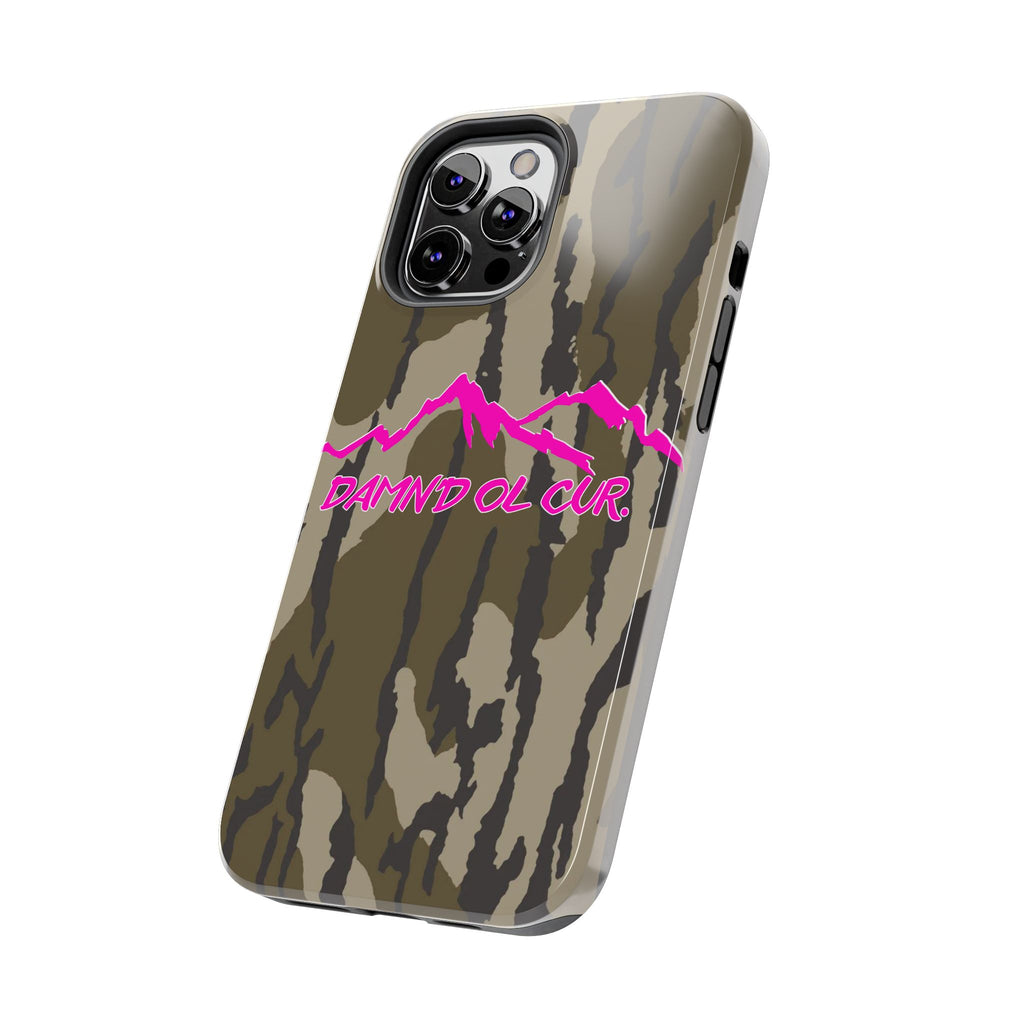 Camo 'Damnd Ol Cur' Tough Phone Case — Pink Mountain Protective Cover