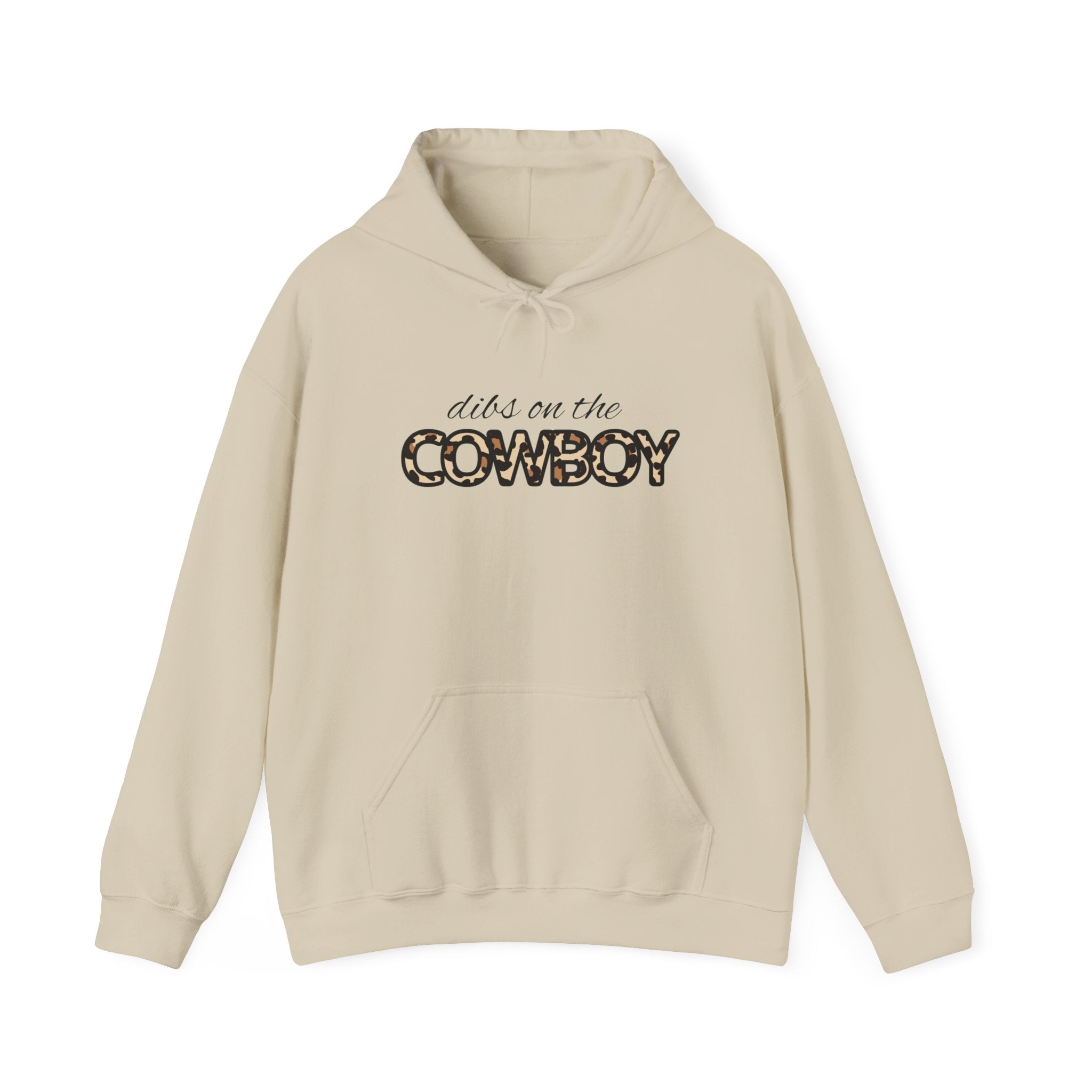 Dibs on the Cowboy Hoodie — Leopard Print Western Graphic Sweatshirt