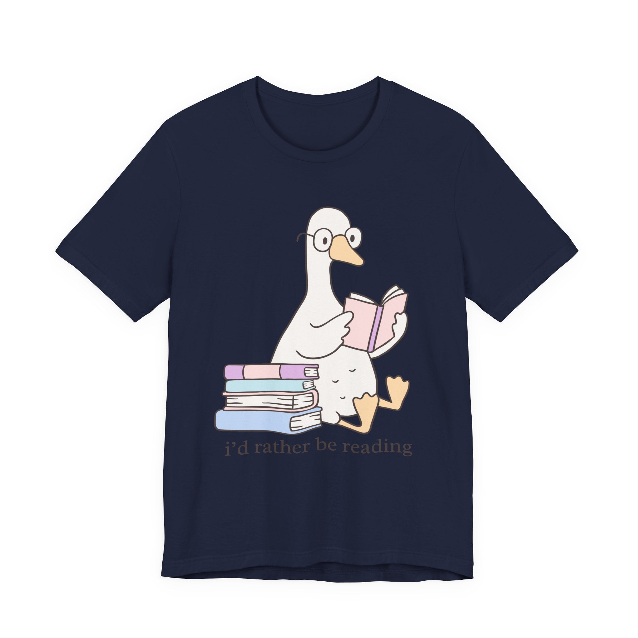 I'd Rather Be Reading Goose T-Shirt — Cute Book Lover Tee