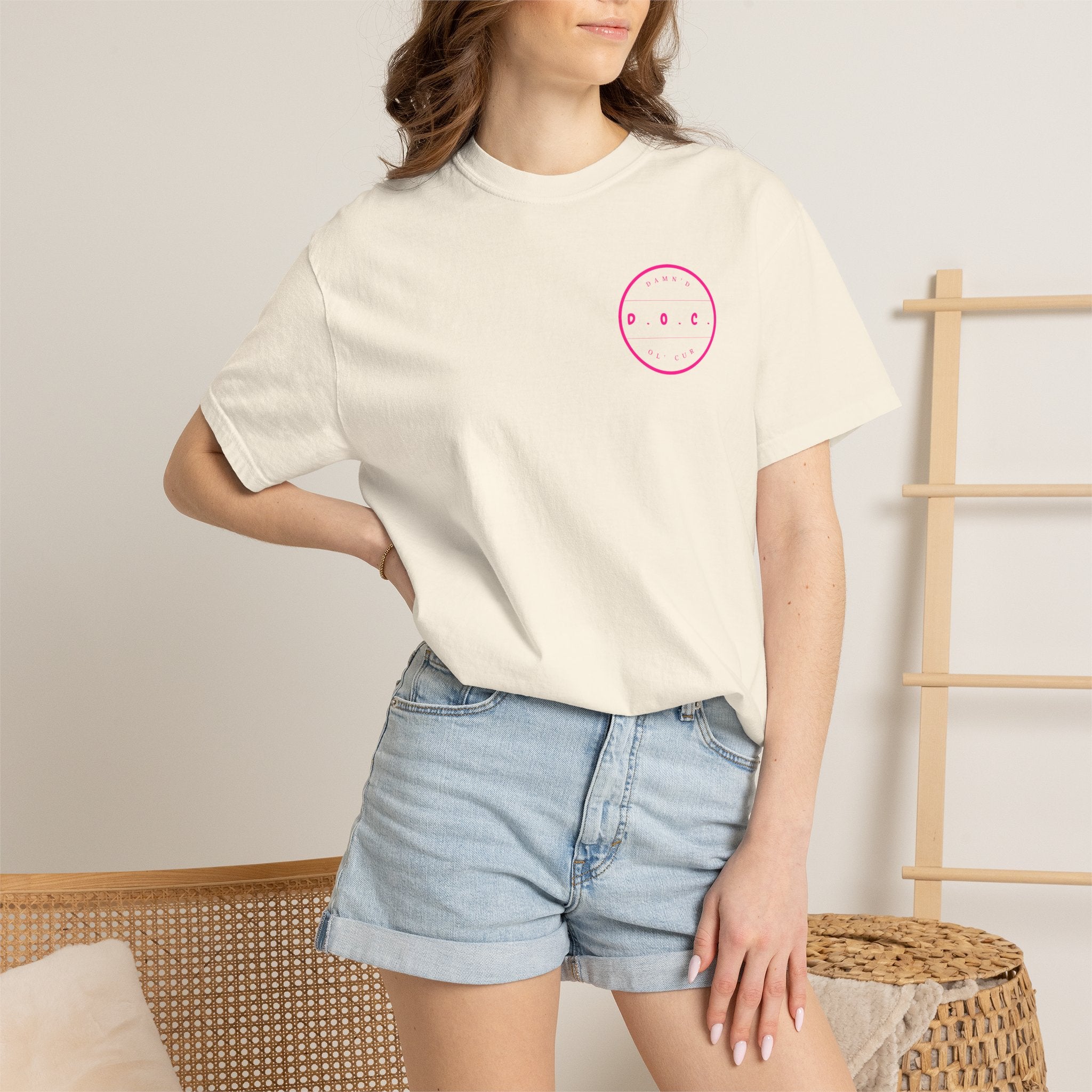 Dog Portrait T‑Shirt — 'Damn'd Ol Cur Co.' Graphic Tee