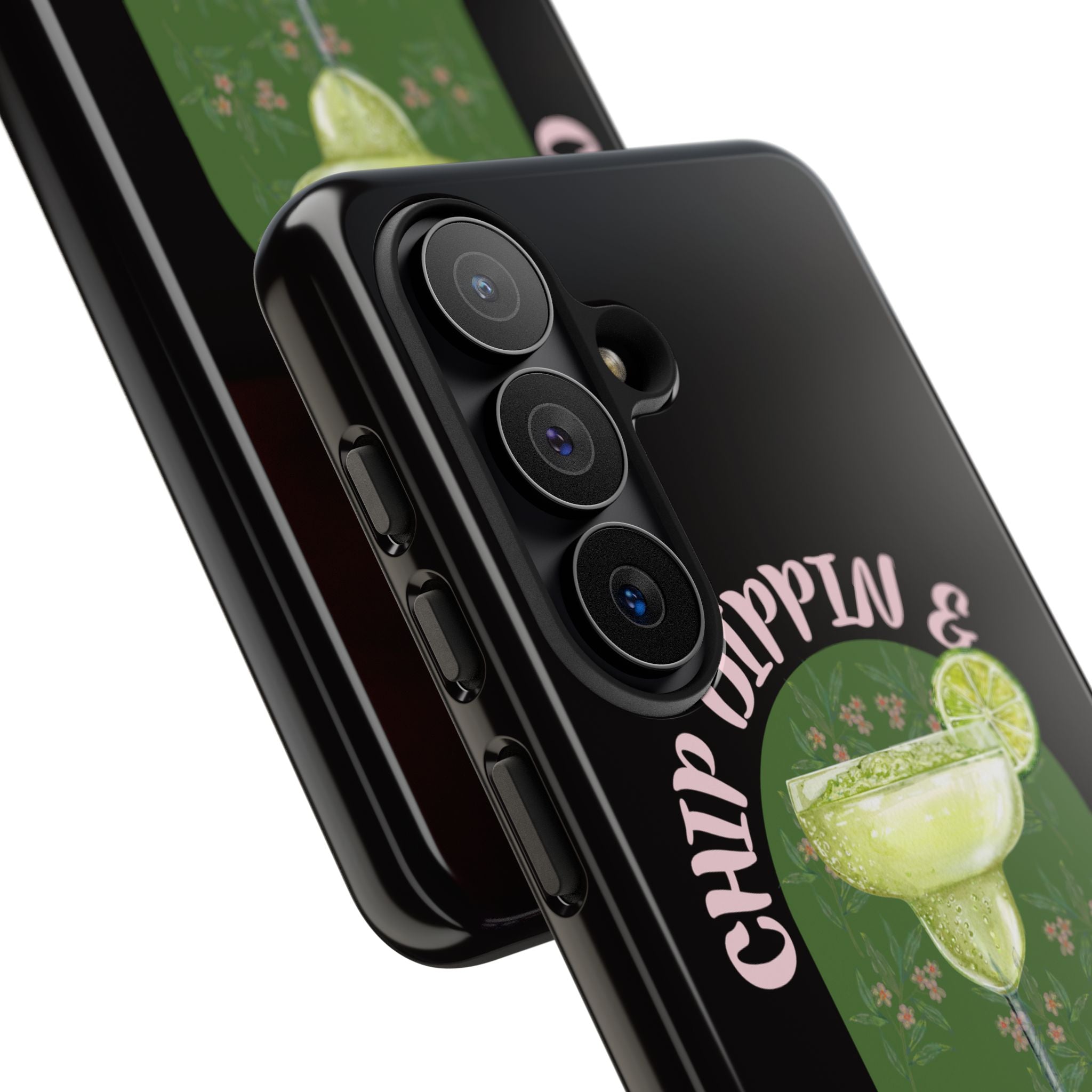 Margarita Sippin' Phone Case – 'Chip Dippin & Margarita Sippin' Cocktail Graphic