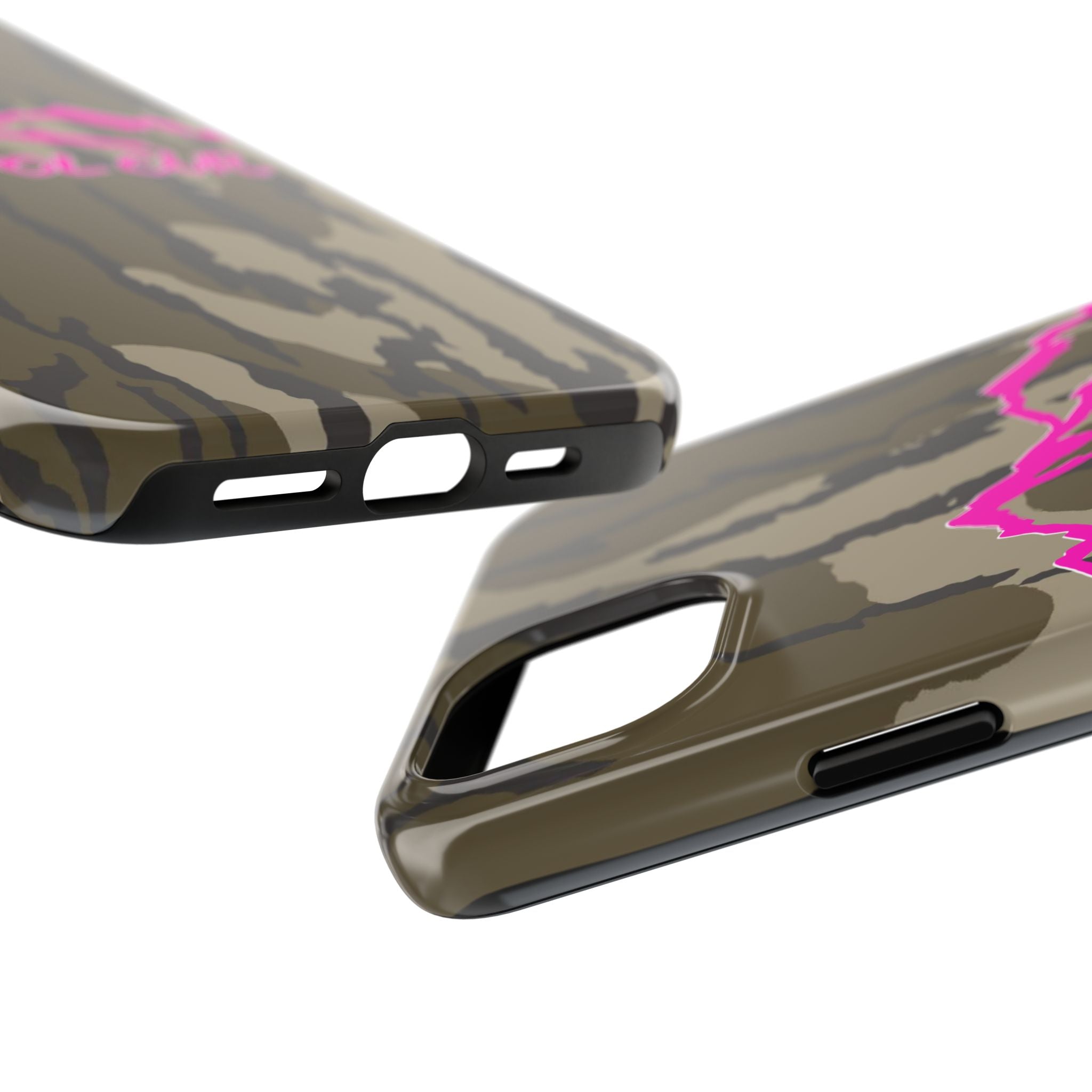 Camo 'Damnd Ol Cur' Tough Phone Case — Pink Mountain Protective Cover