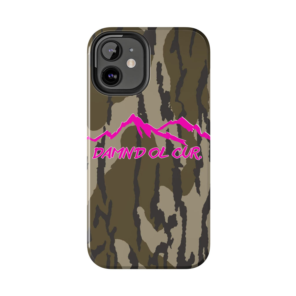 Camo 'Damnd Ol Cur' Tough Phone Case — Pink Mountain Protective Cover