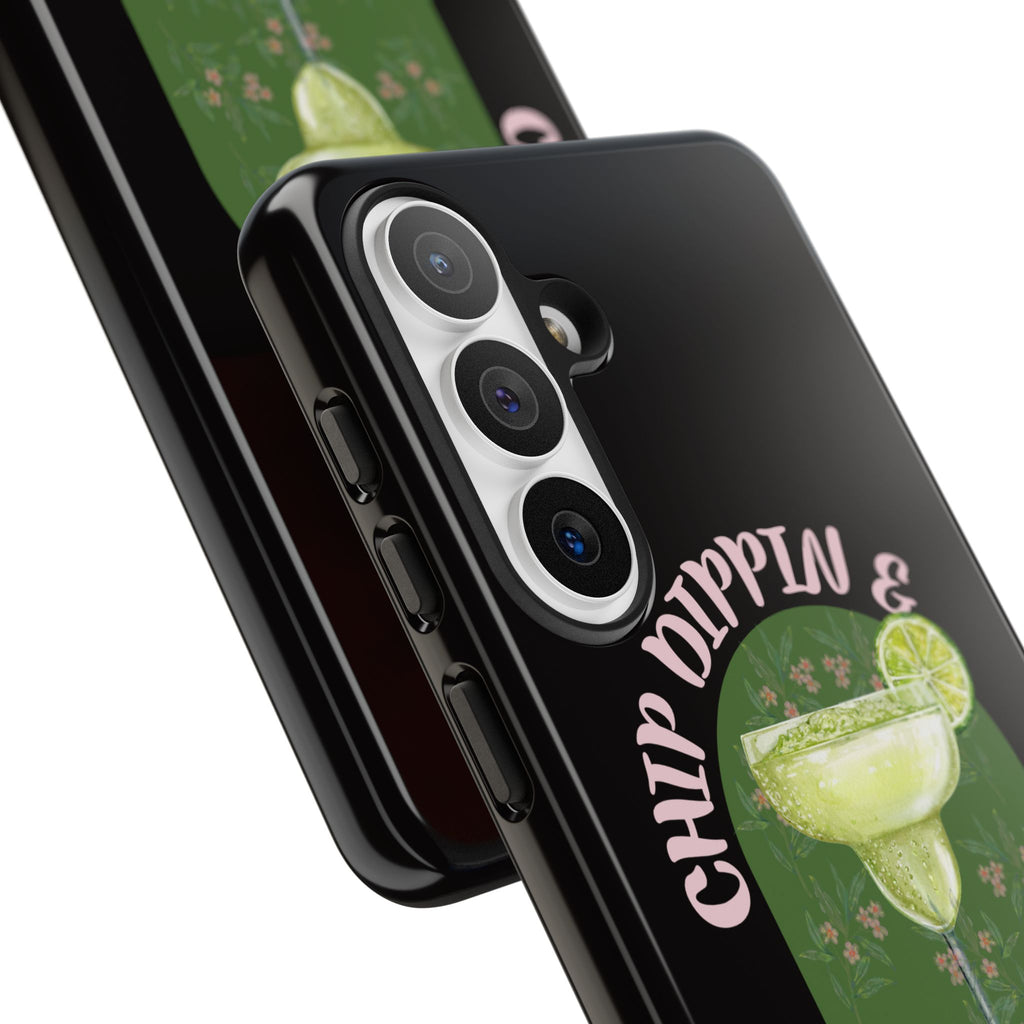 Margarita Sippin' Phone Case – 'Chip Dippin & Margarita Sippin' Cocktail Graphic