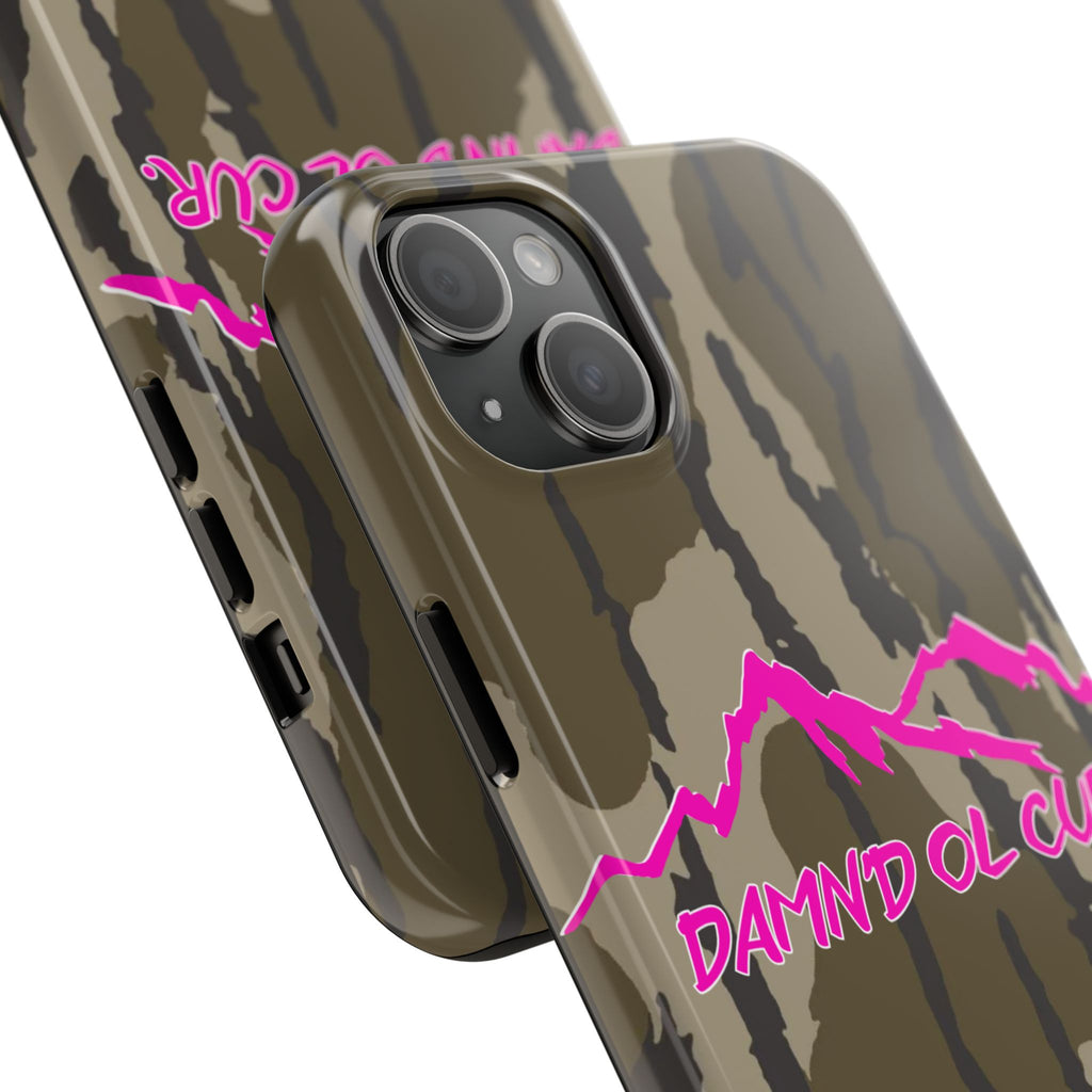 Camo 'Damnd Ol Cur' Tough Phone Case — Pink Mountain Protective Cover