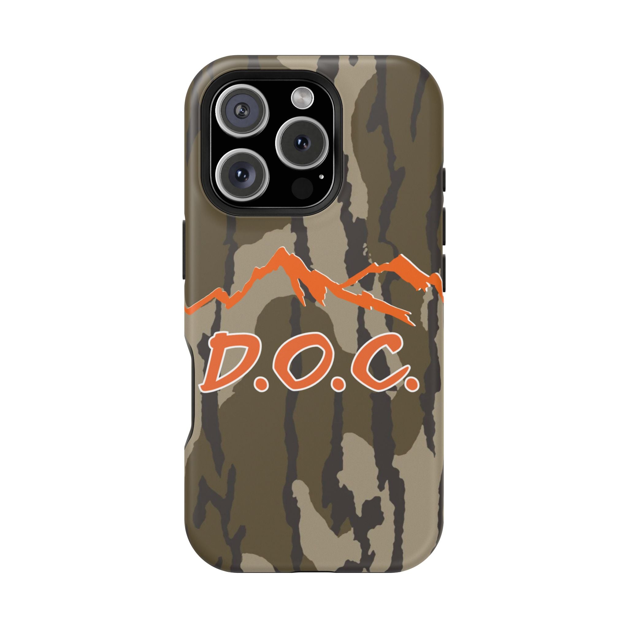 Camouflage Impact-Resistant Phone Case — D.O.C. Mountain Logo