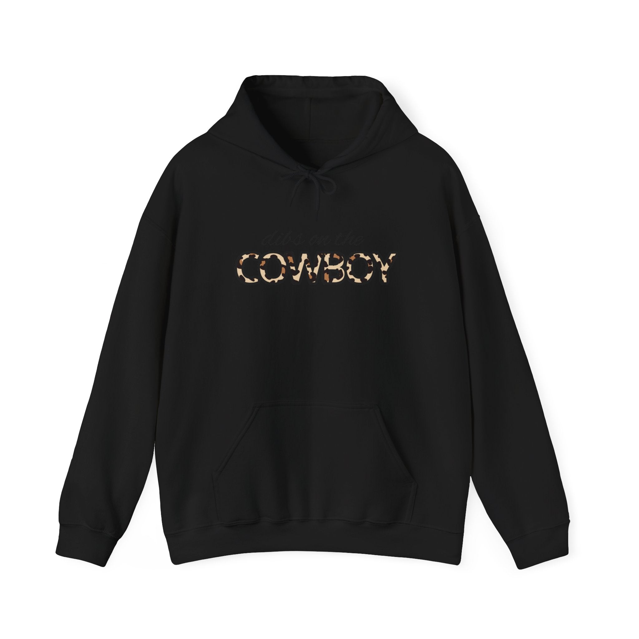 Dibs on the Cowboy Hoodie — Leopard Print Western Graphic Sweatshirt