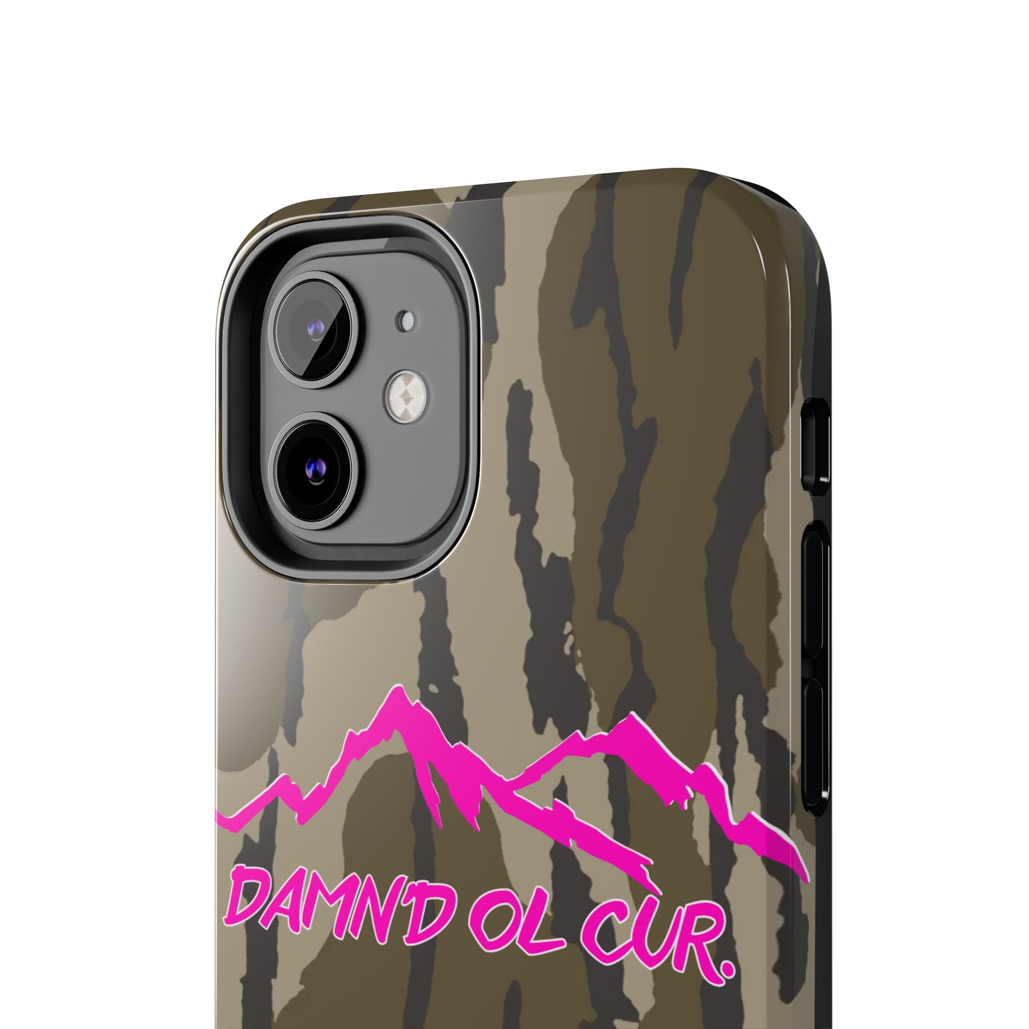 Camo 'Damnd Ol Cur' Tough Phone Case — Pink Mountain Protective Cover