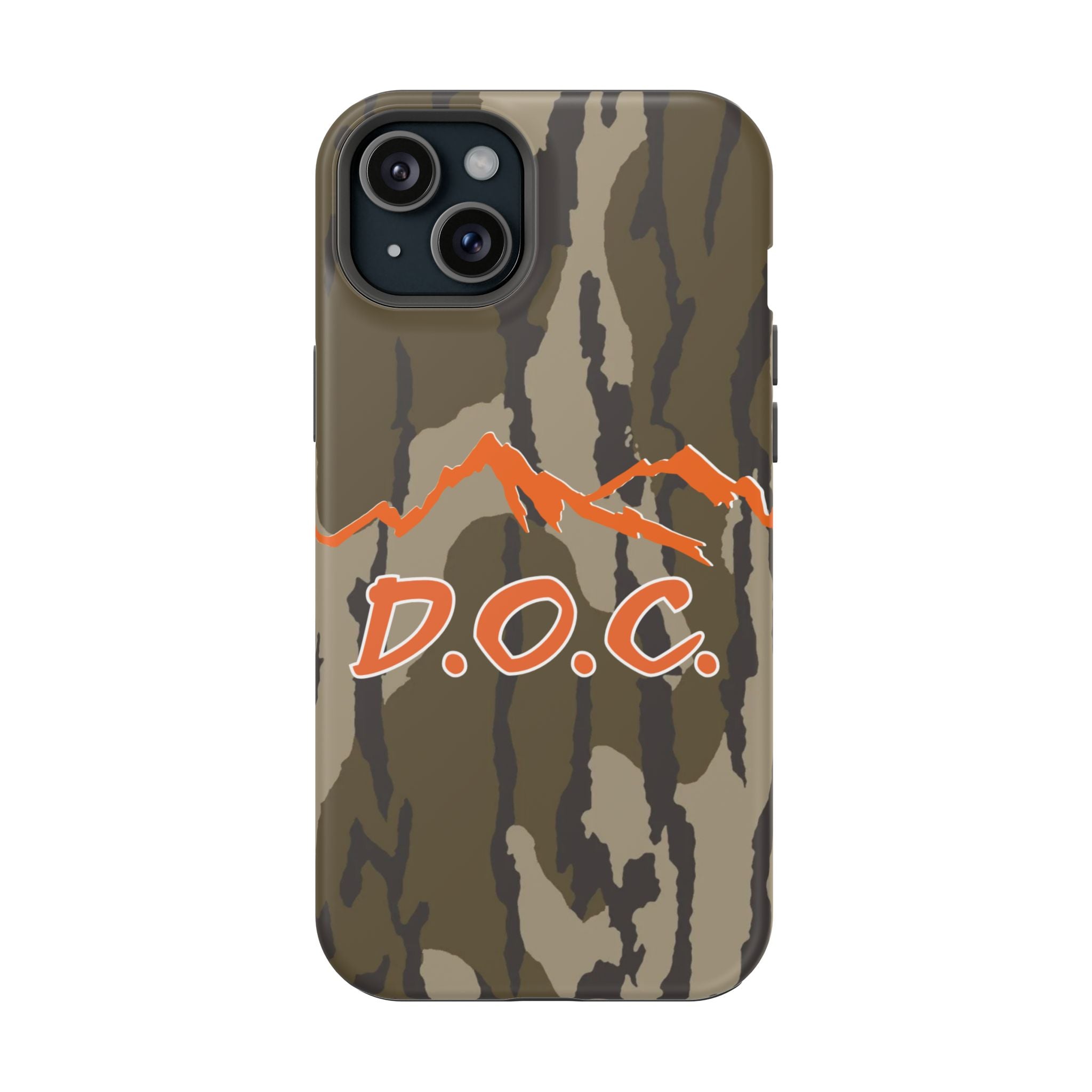 Camouflage Impact-Resistant Phone Case — D.O.C. Mountain Logo