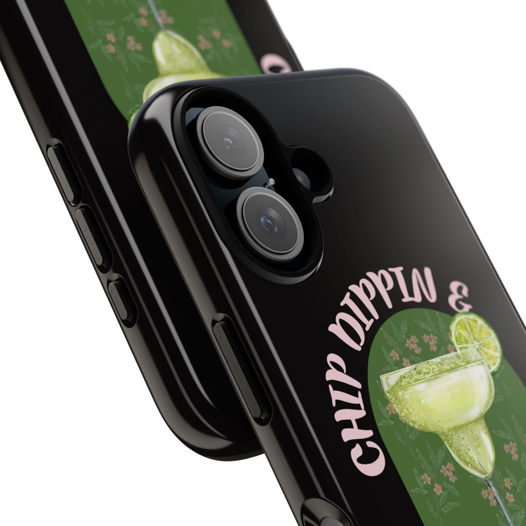 Margarita Sippin' Phone Case – 'Chip Dippin & Margarita Sippin' Cocktail Graphic