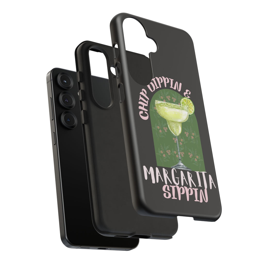 Margarita Sippin' Phone Case – 'Chip Dippin & Margarita Sippin' Cocktail Graphic