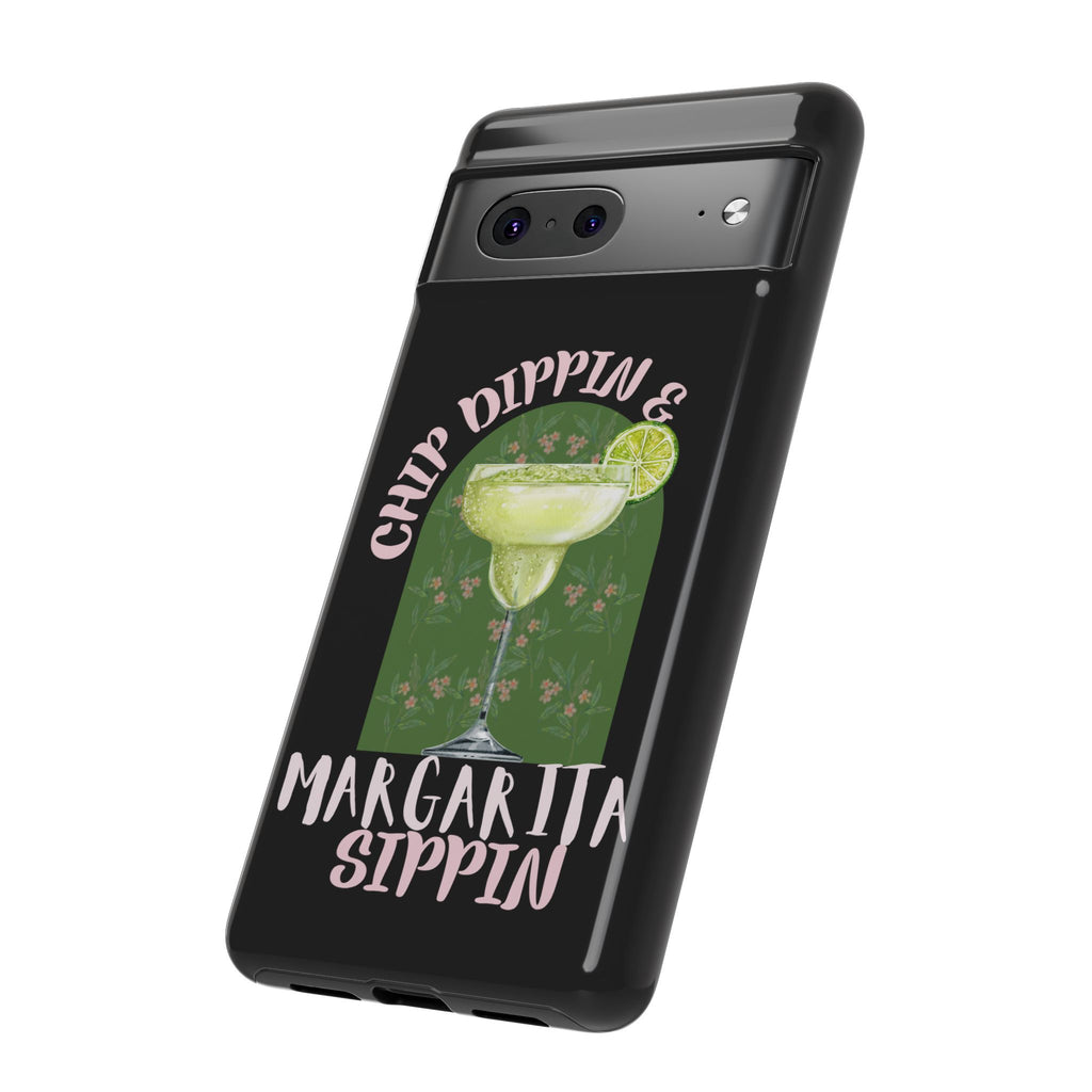 Margarita Sippin' Phone Case – 'Chip Dippin & Margarita Sippin' Cocktail Graphic