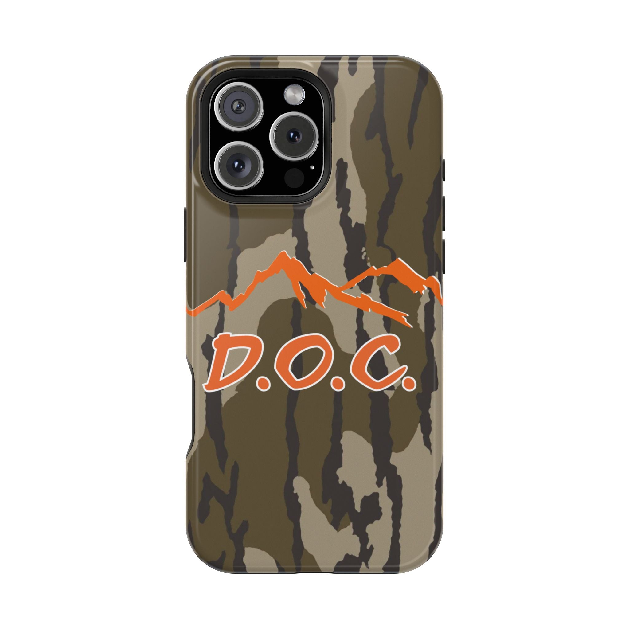 Camouflage Impact-Resistant Phone Case — D.O.C. Mountain Logo