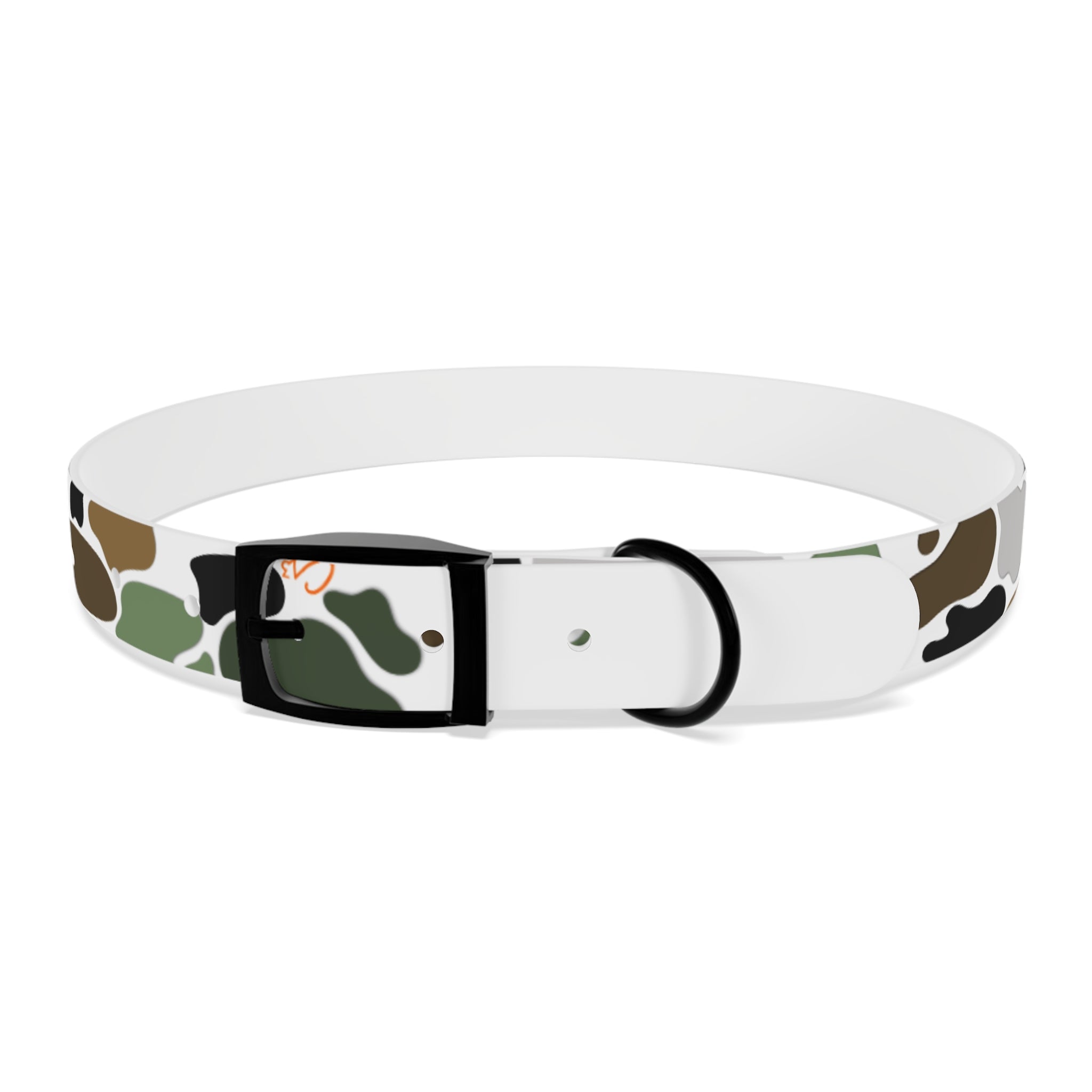 Camo Spots Dog Collar — Durable White Camouflage Pattern for Everyday Wear