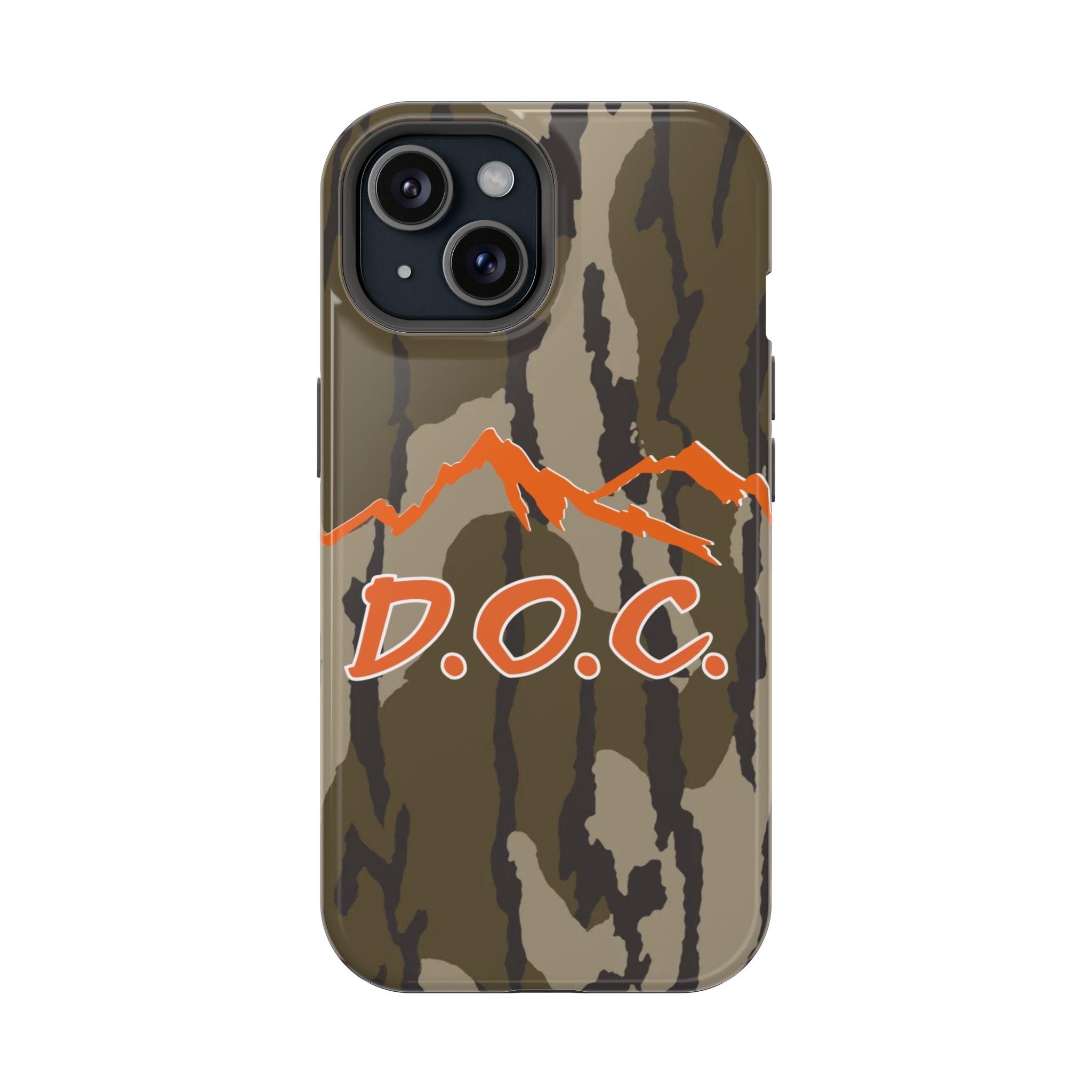 Camouflage Impact-Resistant Phone Case — D.O.C. Mountain Logo