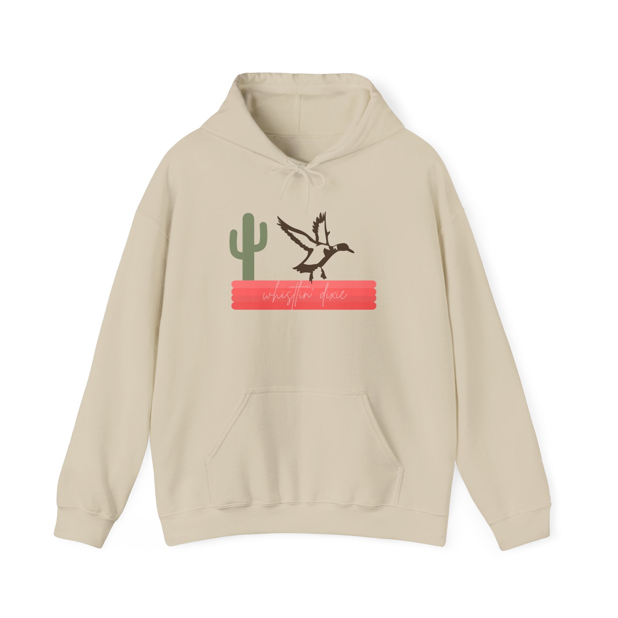 Desert Duck Hoodie — Southwestern Cactus & Duck Graphic Pullover