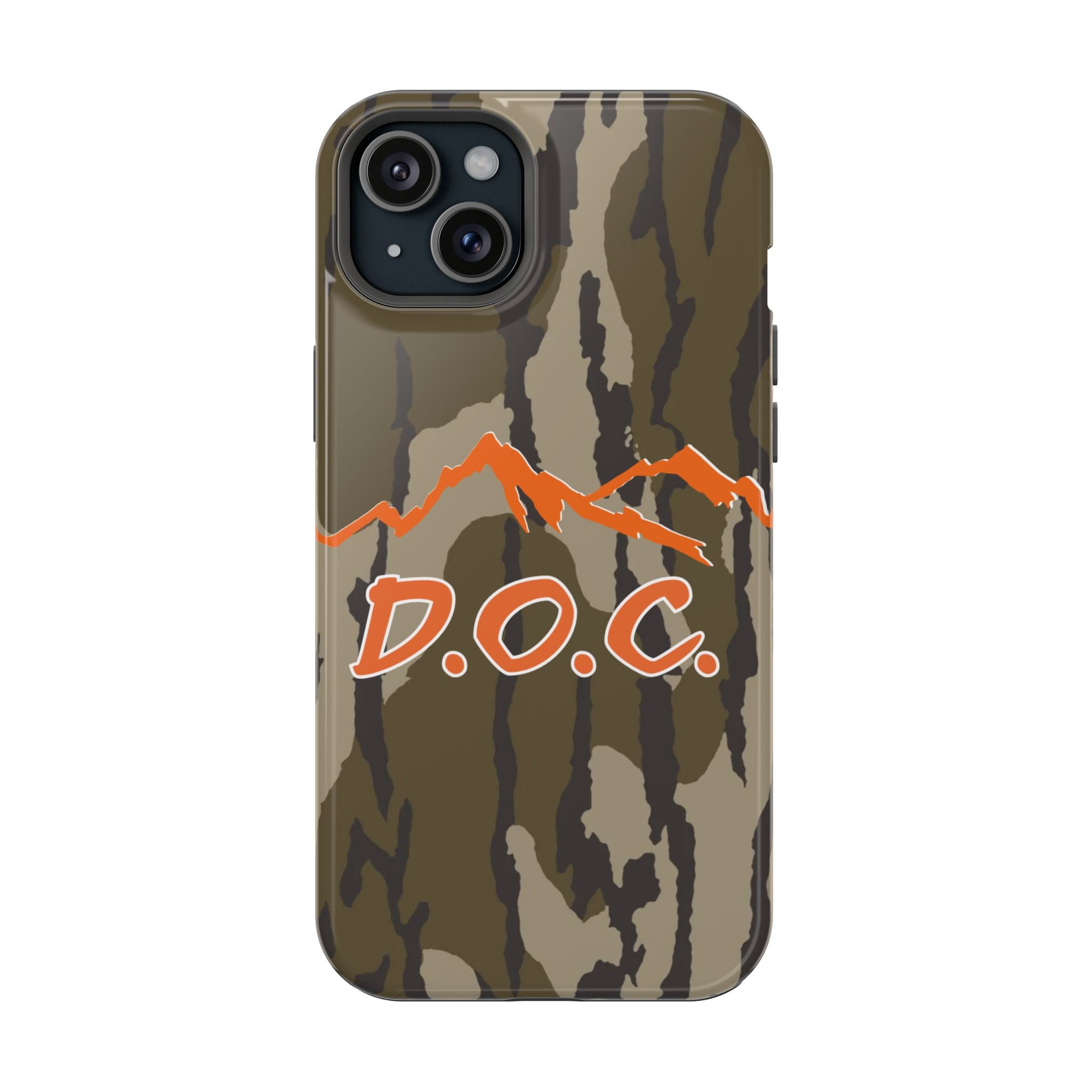 Camouflage Impact-Resistant Phone Case — D.O.C. Mountain Logo