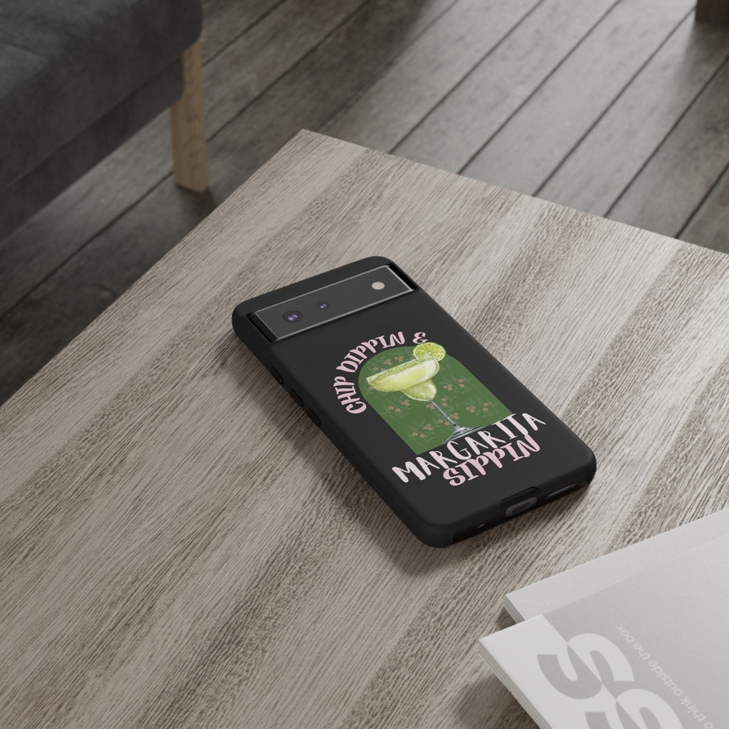 Margarita Sippin' Phone Case – 'Chip Dippin & Margarita Sippin' Cocktail Graphic