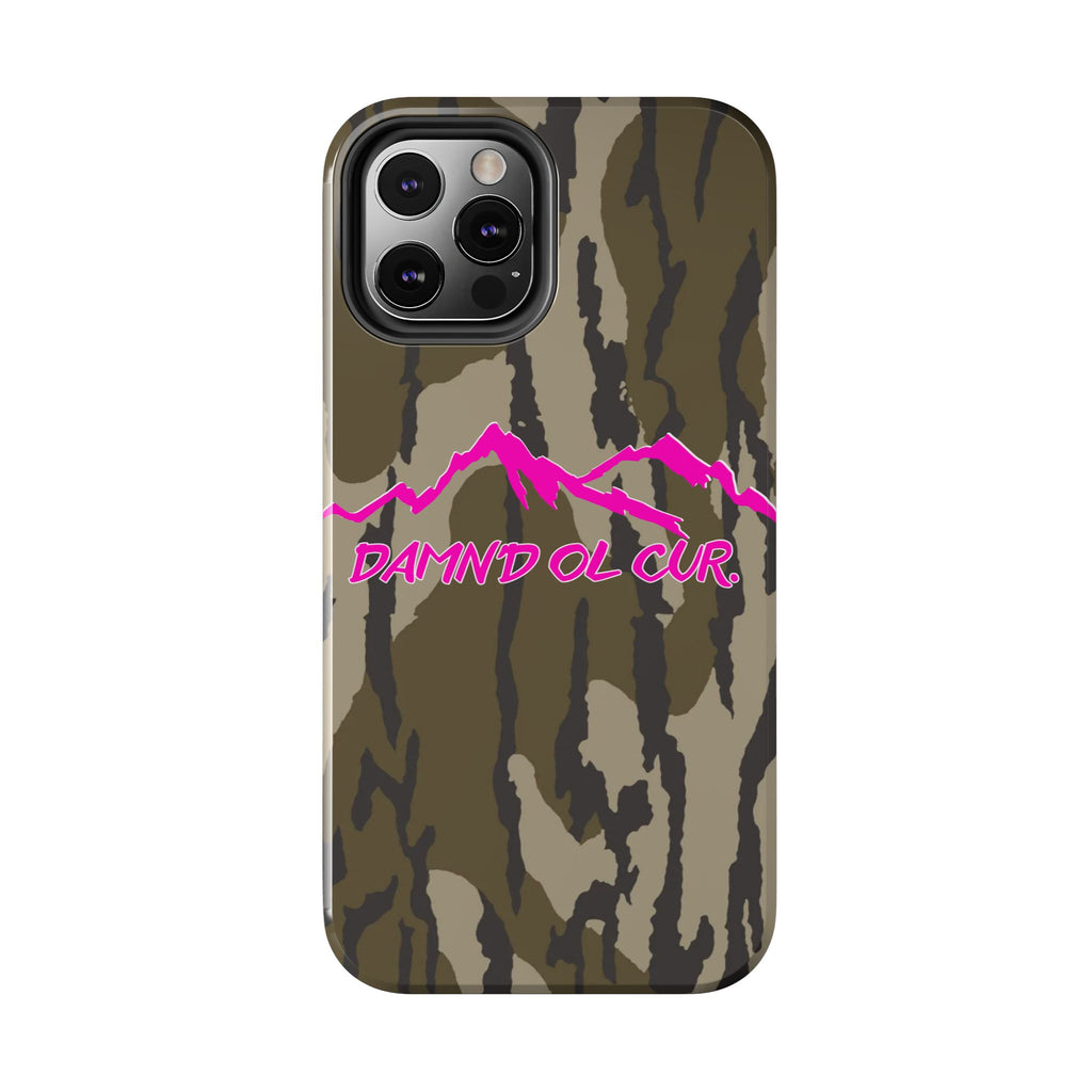 Camo 'Damnd Ol Cur' Tough Phone Case — Pink Mountain Protective Cover