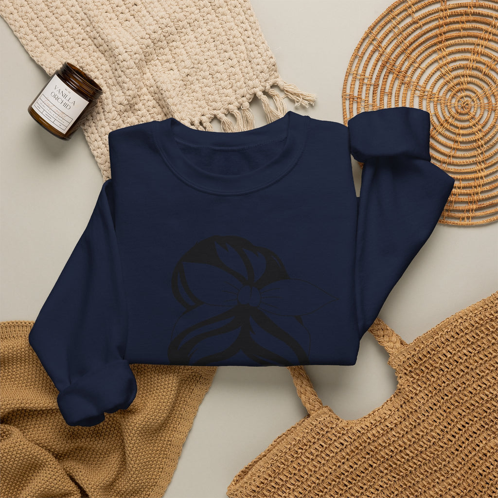 Hunting Life Graphic Sweatshirt – Messy Bun Bandana Ladies Crewneck