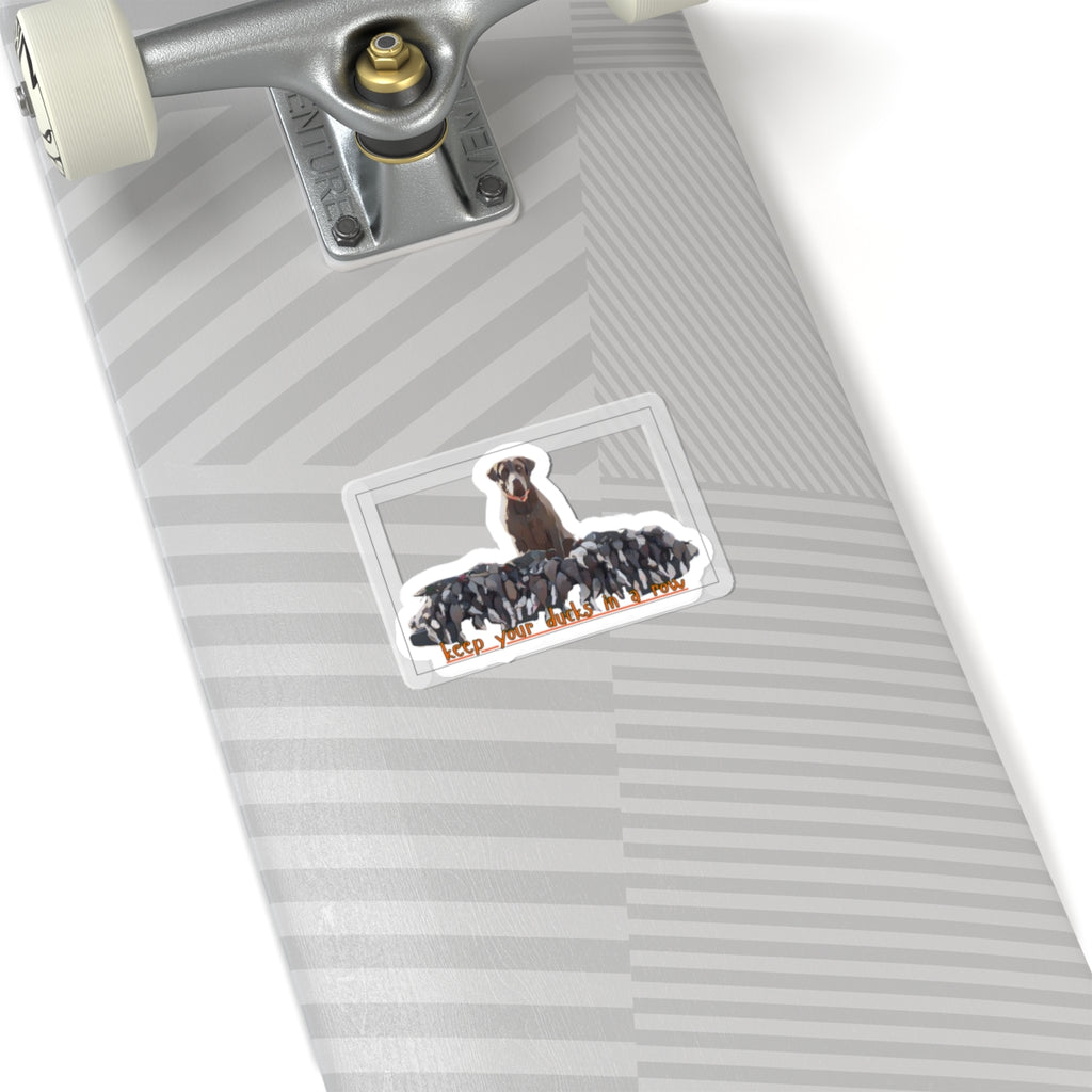 Kiss-Cut Vinyl Sticker- "keep yoour ducks in a row"