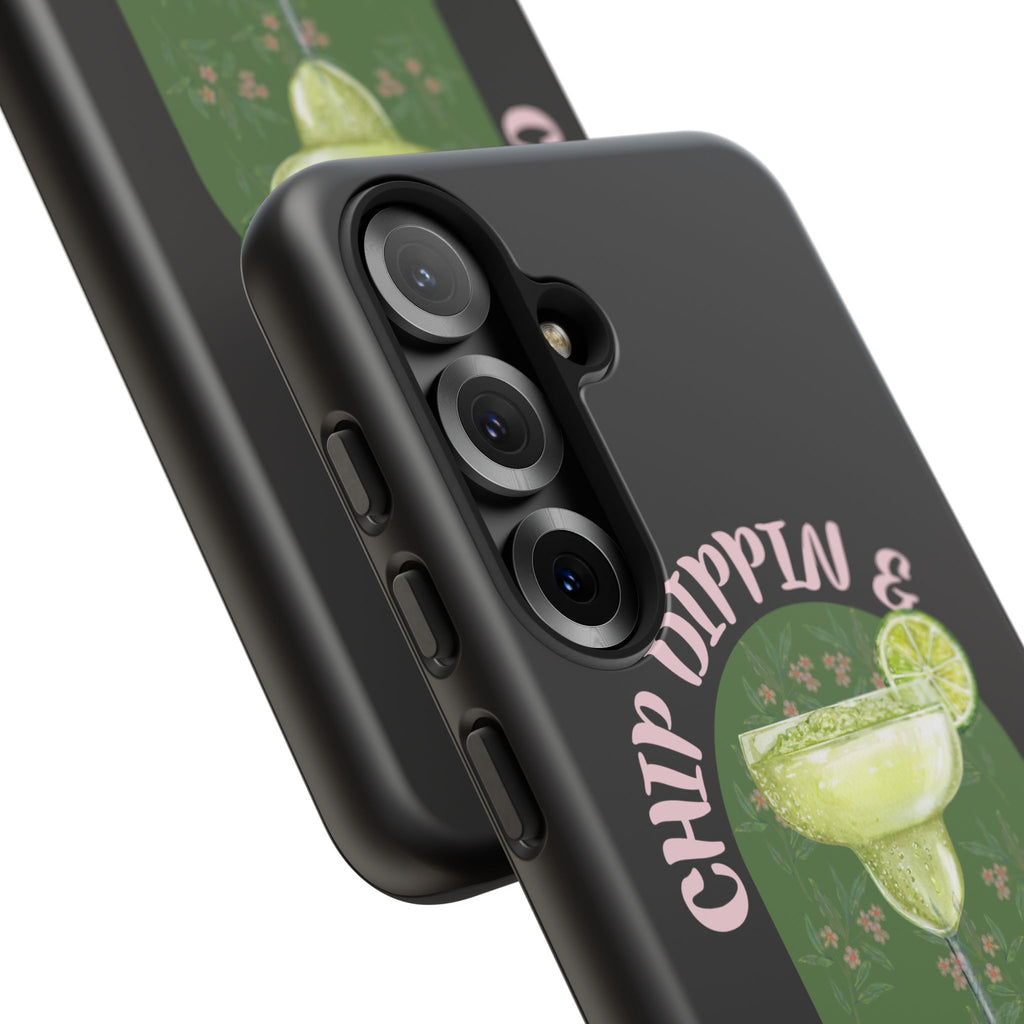 Margarita Sippin' Phone Case – 'Chip Dippin & Margarita Sippin' Cocktail Graphic