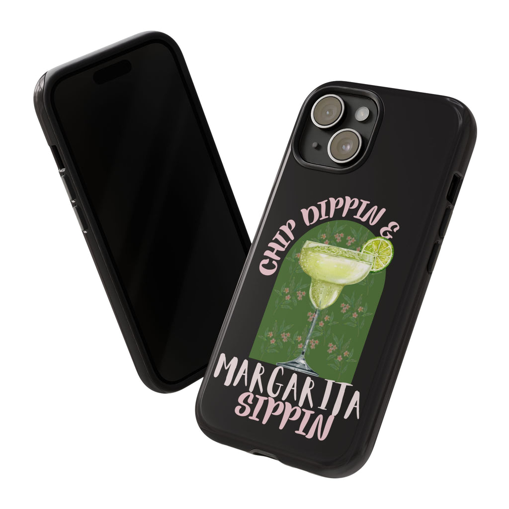 Margarita Sippin' Phone Case – 'Chip Dippin & Margarita Sippin' Cocktail Graphic