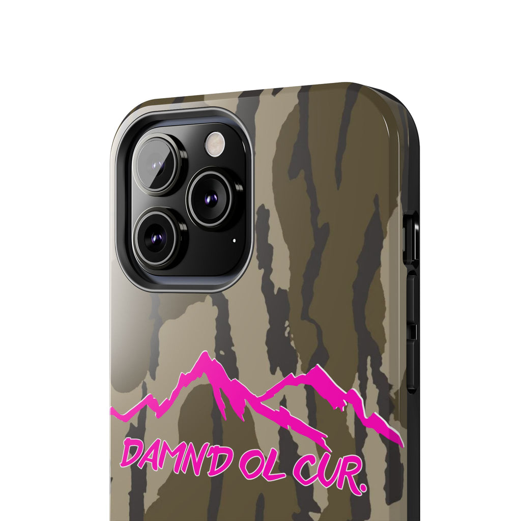 Camo 'Damnd Ol Cur' Tough Phone Case — Pink Mountain Protective Cover