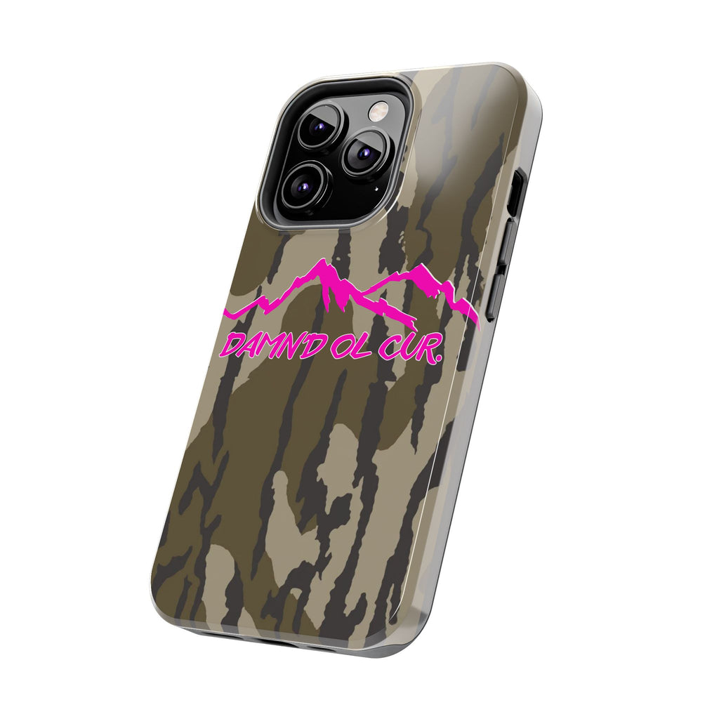 Camo 'Damnd Ol Cur' Tough Phone Case — Pink Mountain Protective Cover