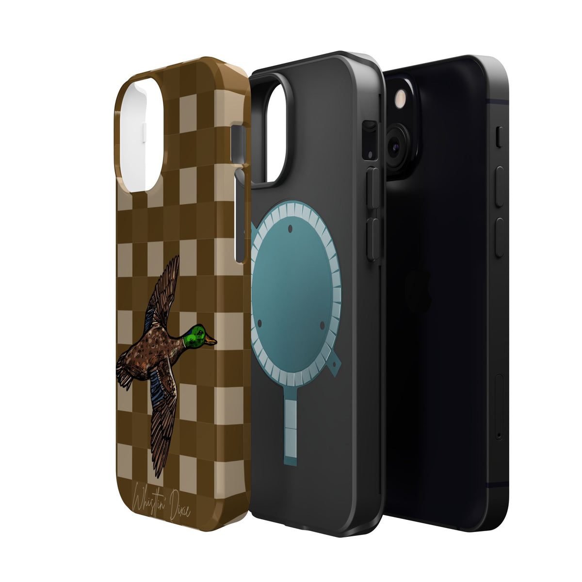 Duck Plaid Magnetic Impact-Resistant Phone Case