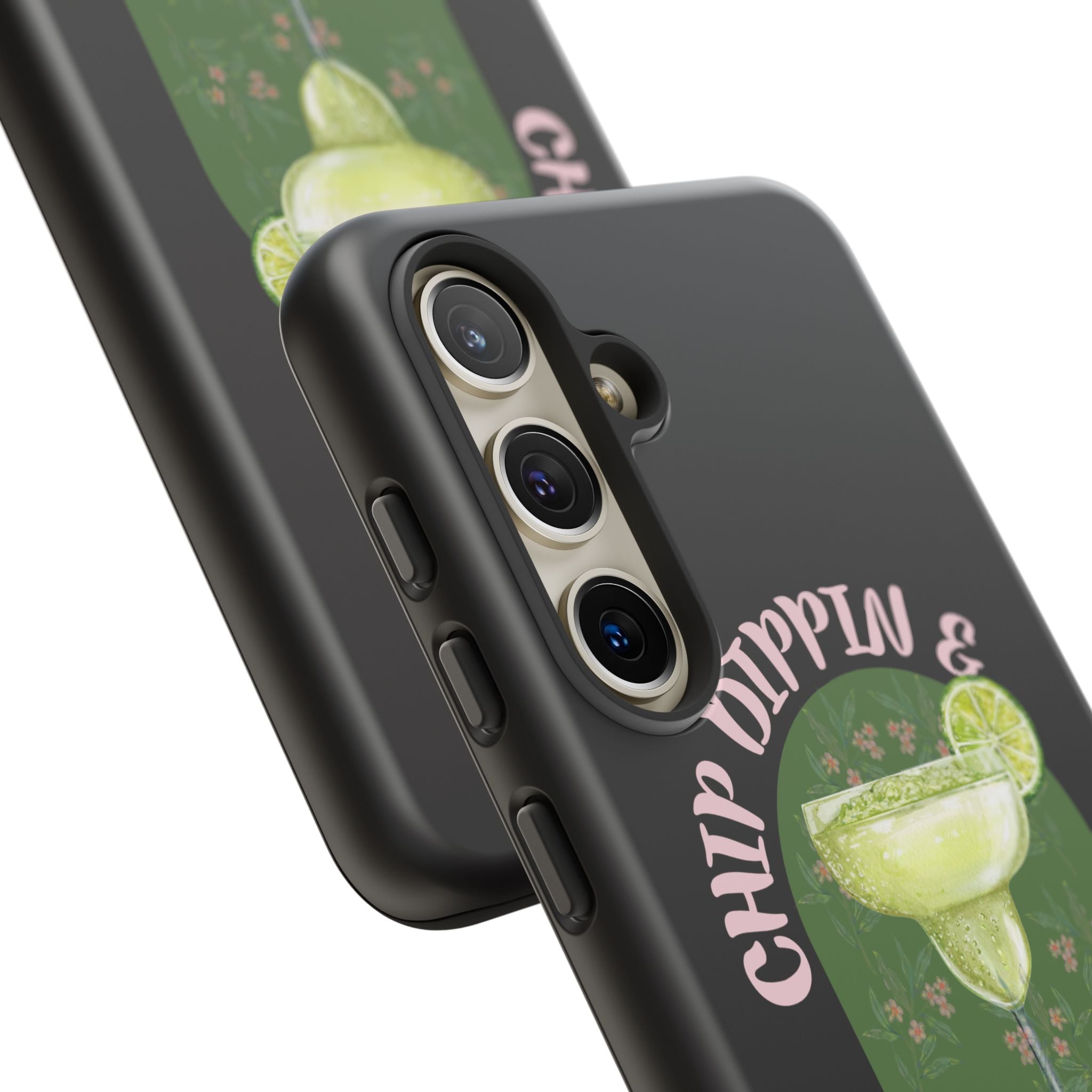 Margarita Sippin' Phone Case – 'Chip Dippin & Margarita Sippin' Cocktail Graphic