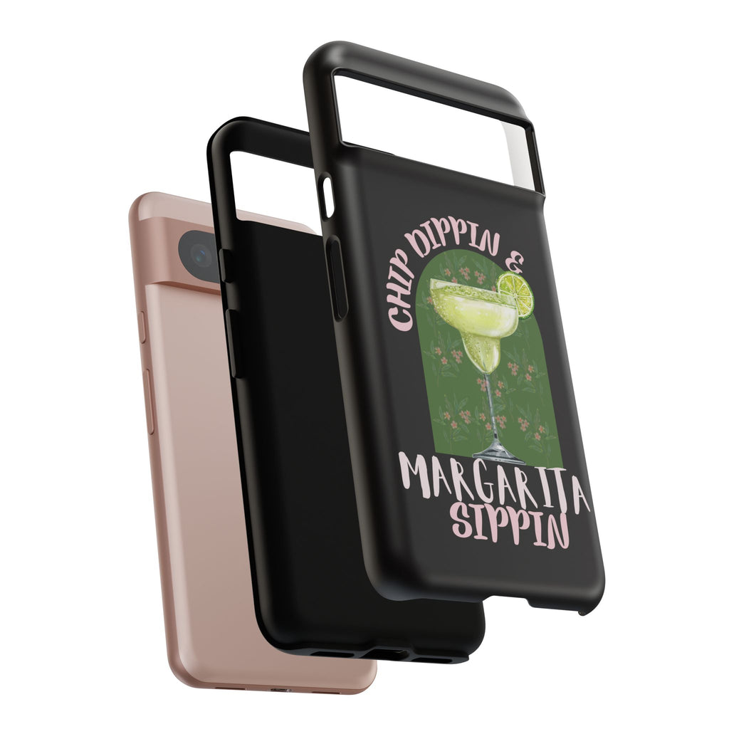 Margarita Sippin' Phone Case – 'Chip Dippin & Margarita Sippin' Cocktail Graphic