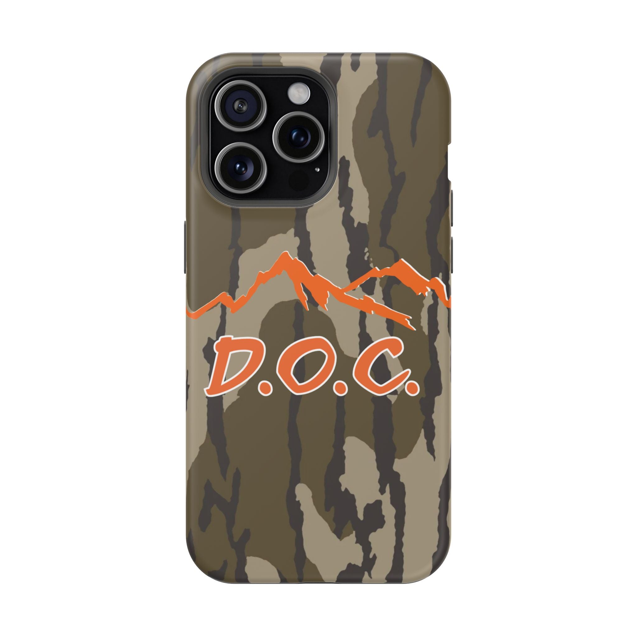 Camouflage Impact-Resistant Phone Case — D.O.C. Mountain Logo