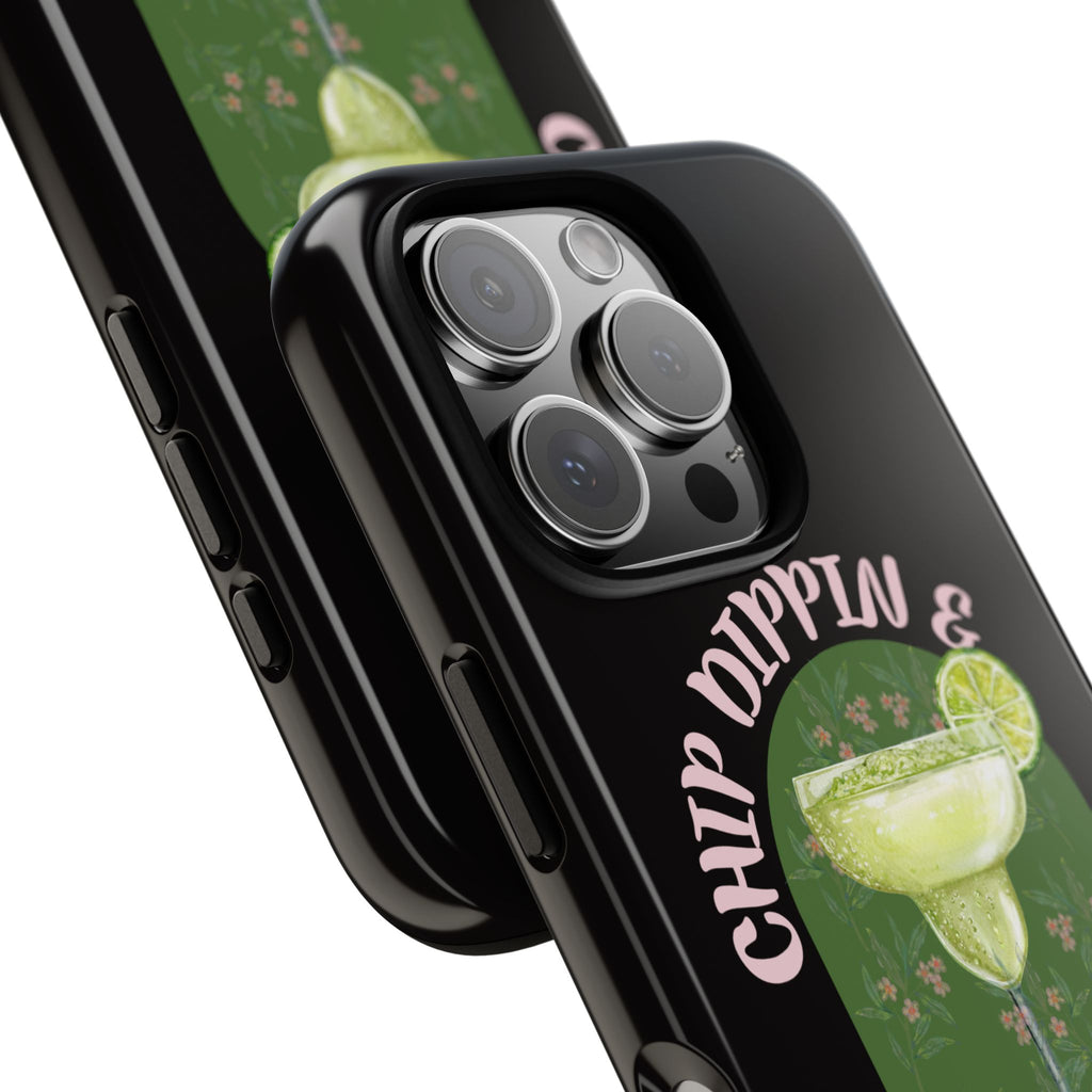 Margarita Sippin' Phone Case – 'Chip Dippin & Margarita Sippin' Cocktail Graphic