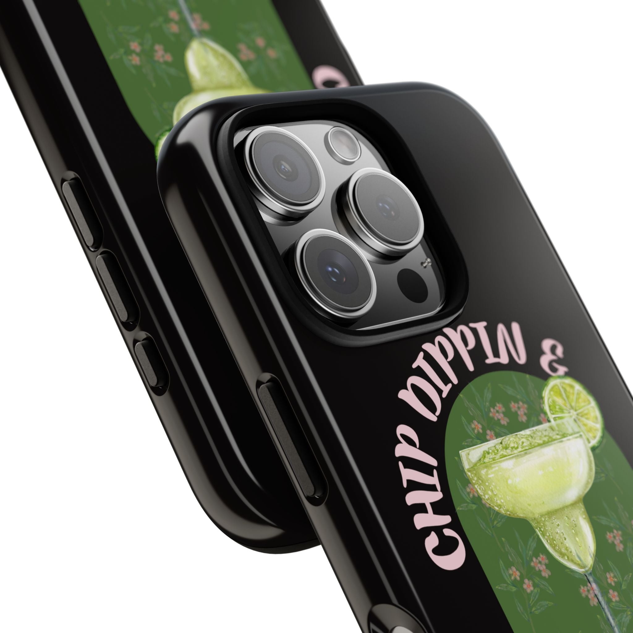 Margarita Sippin' Phone Case – 'Chip Dippin & Margarita Sippin' Cocktail Graphic