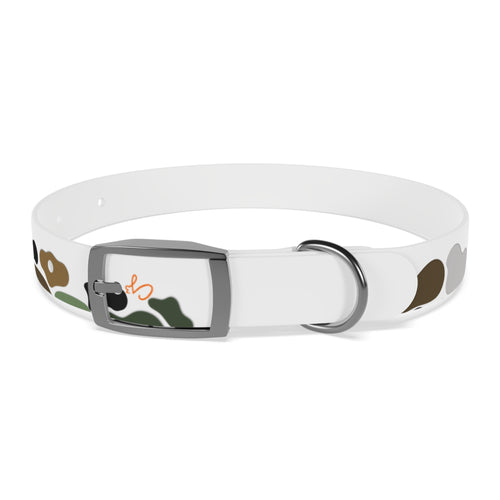 Camo Spots Dog Collar — Durable White Camouflage Pattern for Everyday Wear