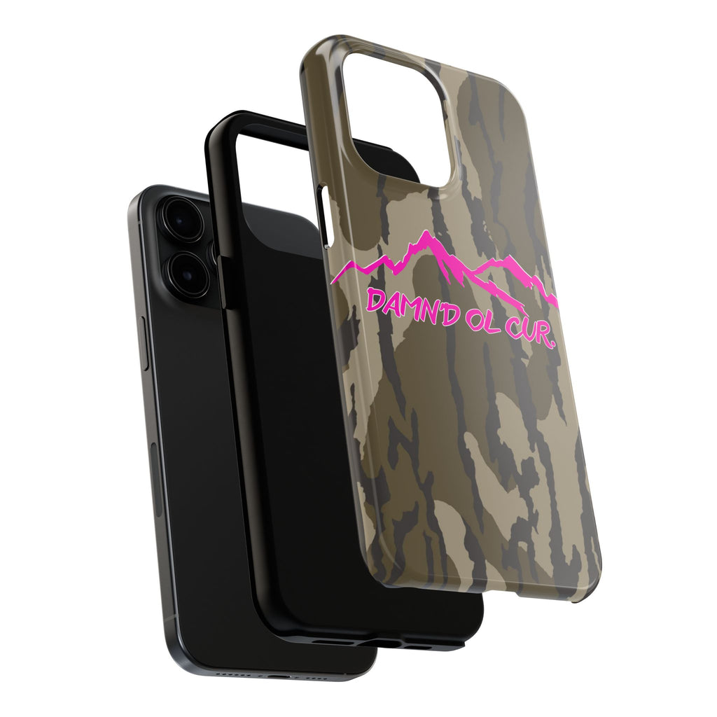 Camo 'Damnd Ol Cur' Tough Phone Case — Pink Mountain Protective Cover