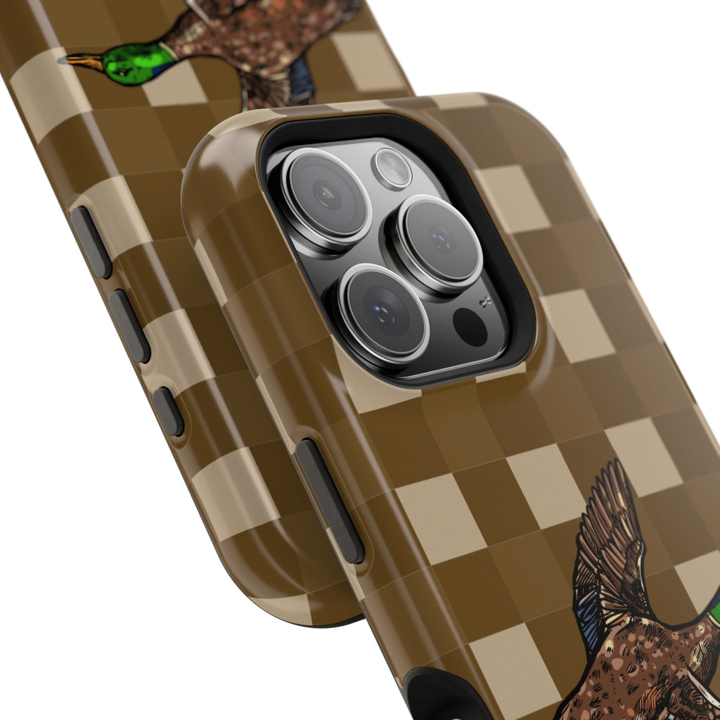 Duck Plaid Magnetic Impact-Resistant Phone Case